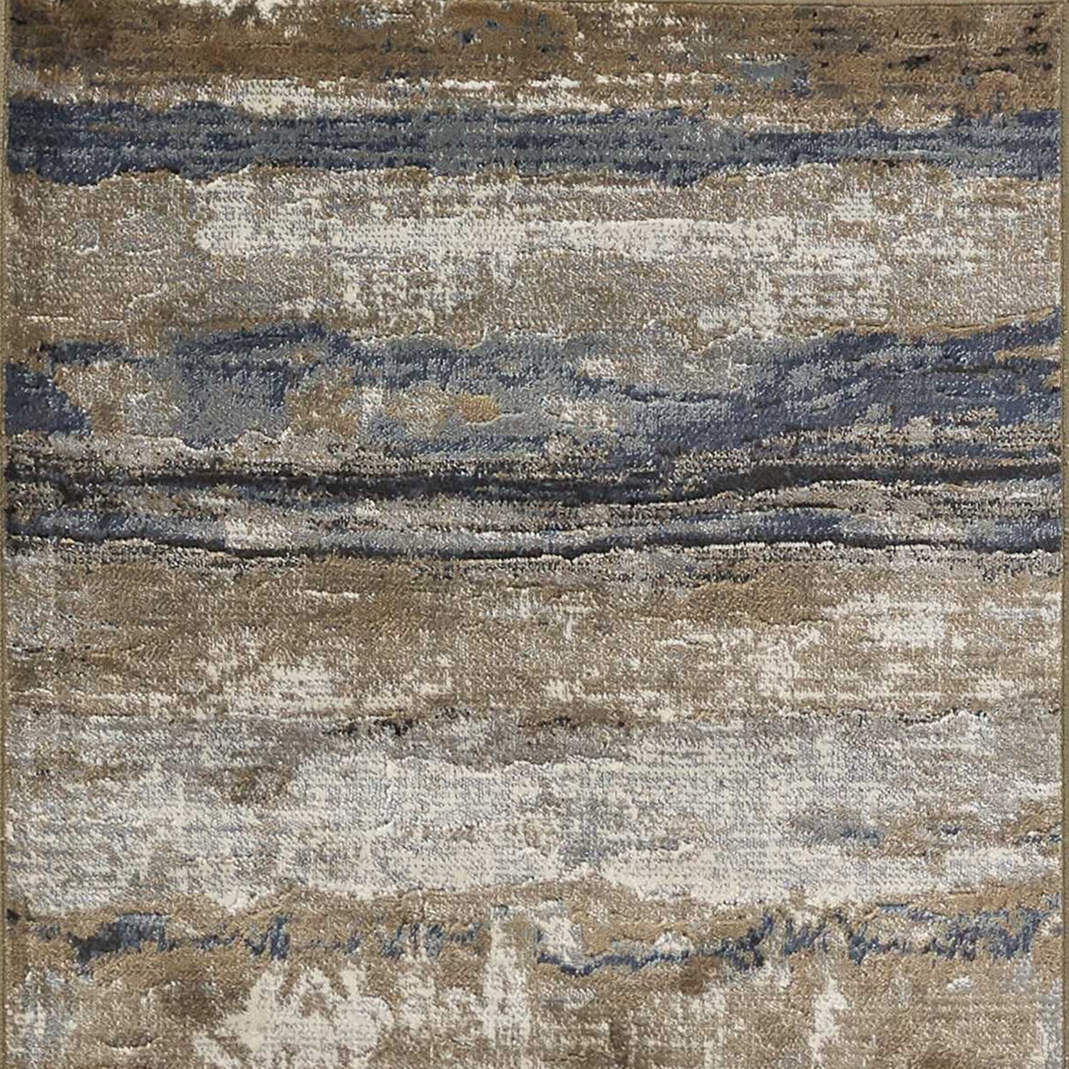2' x 7' Runner Viscose Ivory or Blue Area Rug