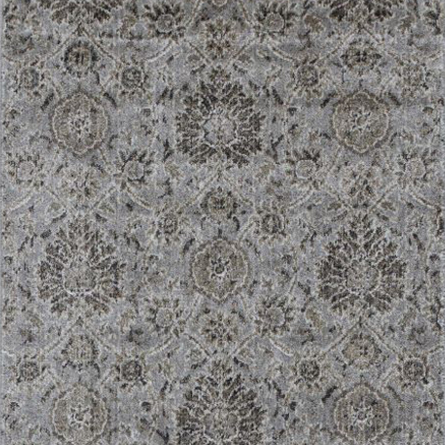 2' x 7' Runner Viscose Silver Area Rug
