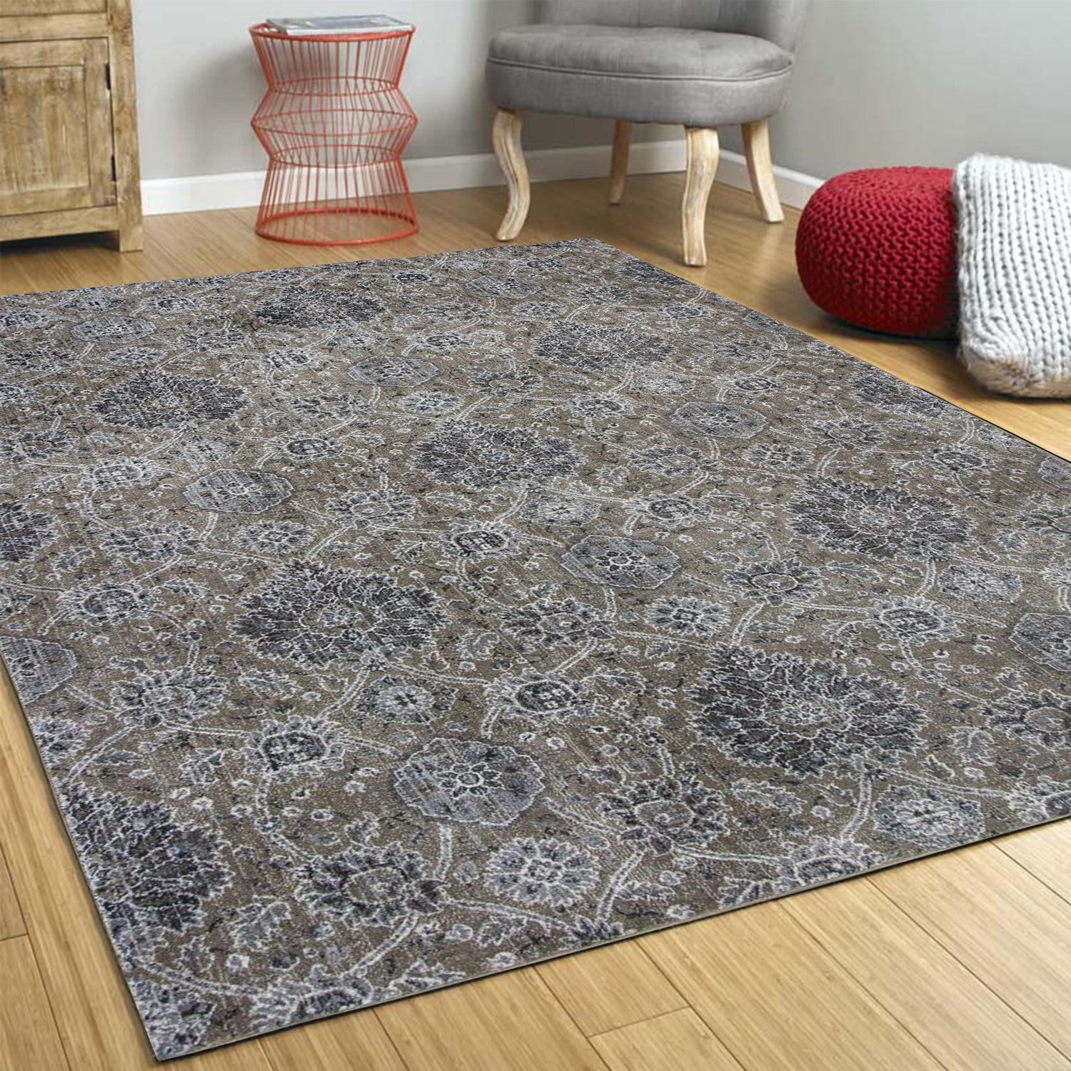 3' x 4' Viscose Sand Area Rug