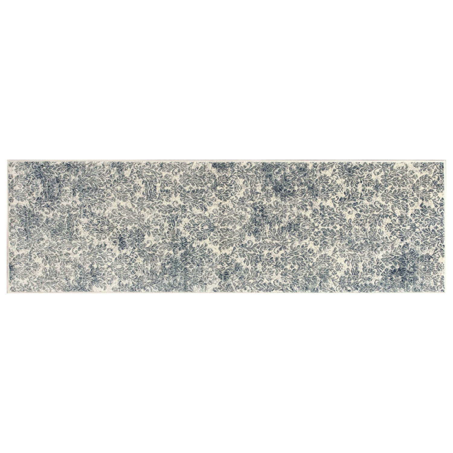 2' x 7' Runner Viscose Ivory or Blue Area Rug