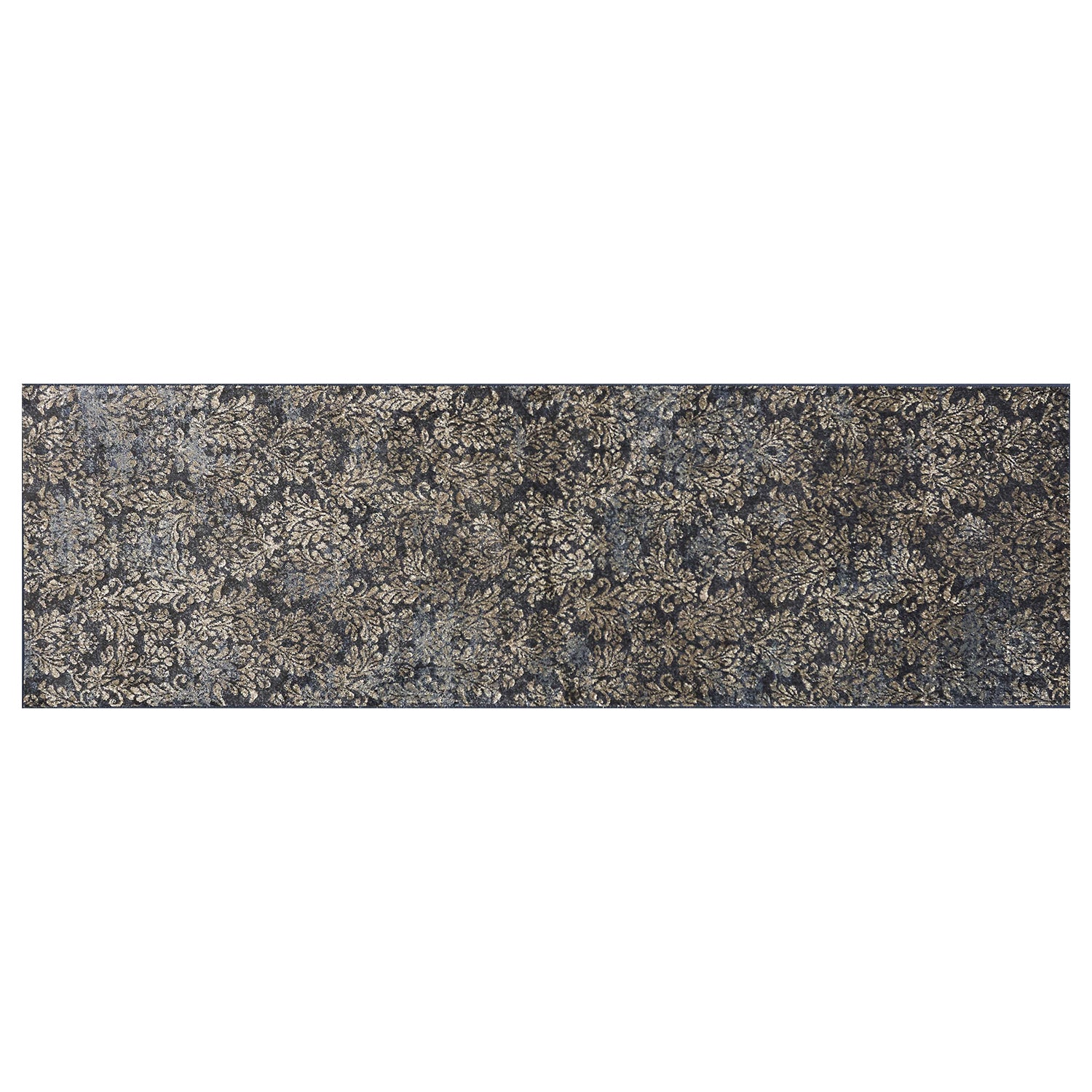 2' x 7' Runner Viscose Slate Area Rug
