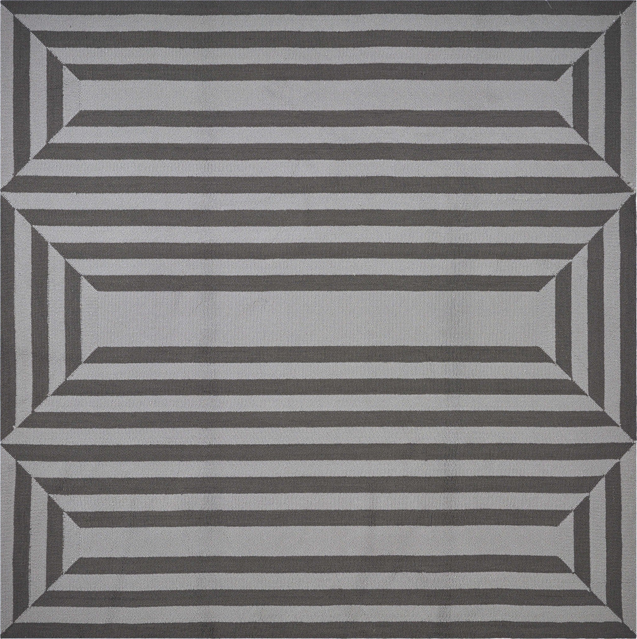 3' x 5' UV treated Polypropylene Charcoal Area Rug
