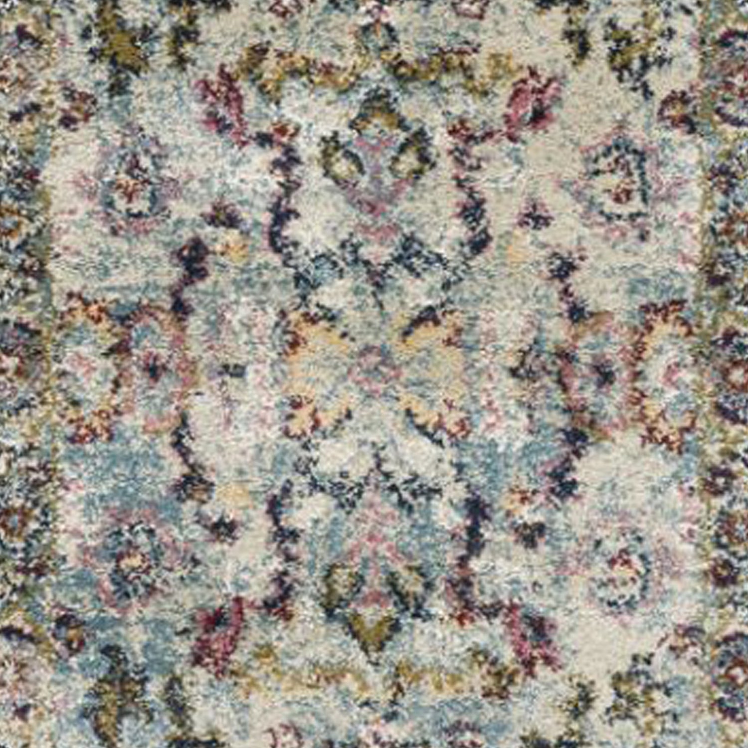 2' x 7' Runner Polypropylene Lt Blue Area Rug