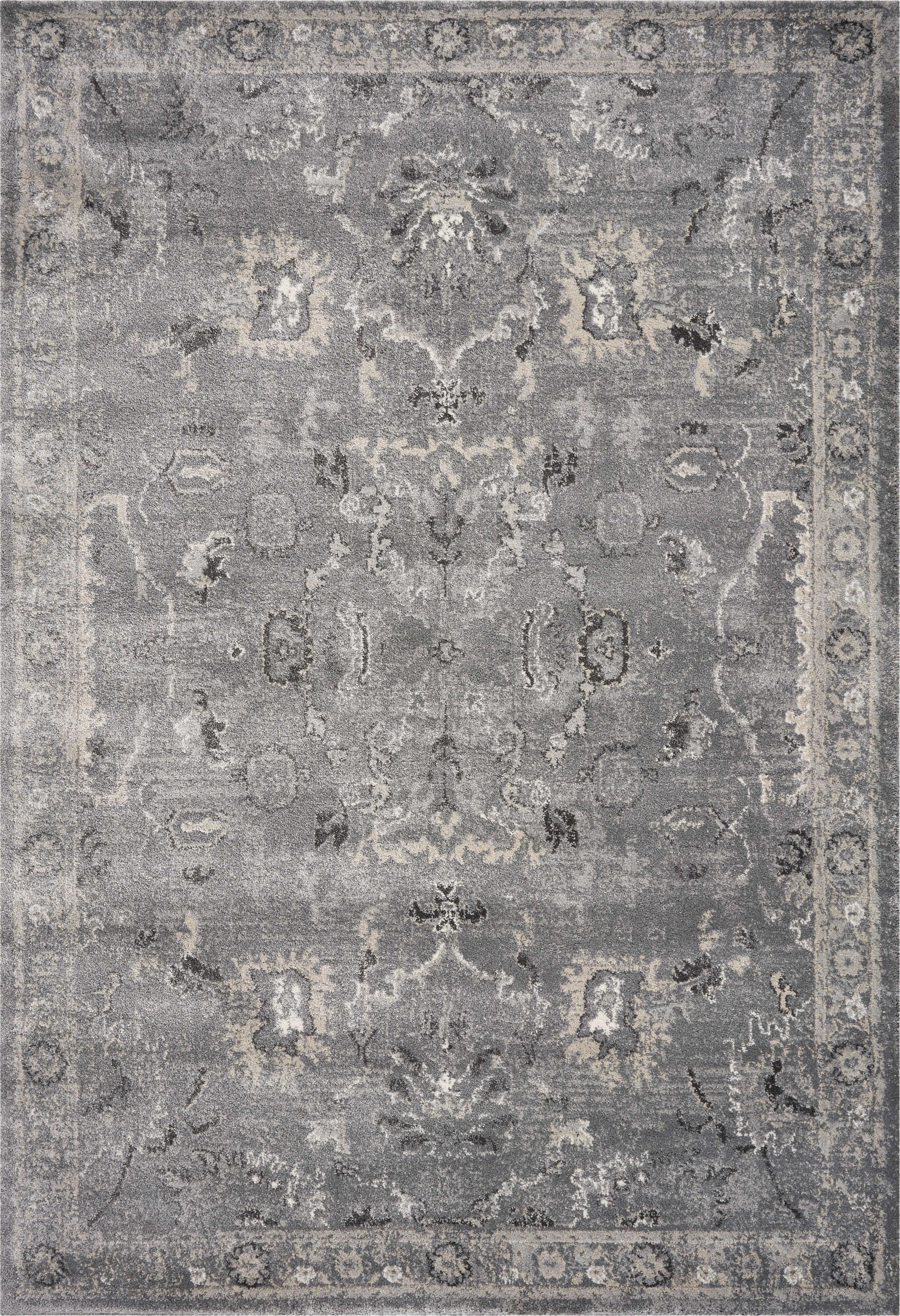 3' x 5' Polypropylene Grey Area Rug