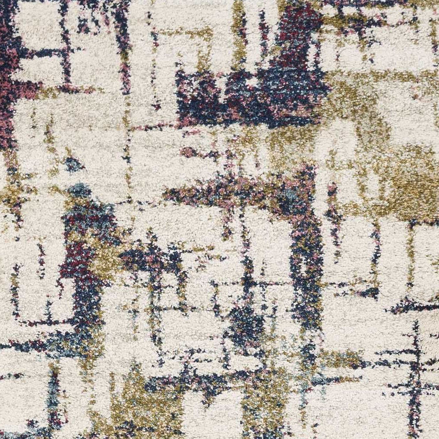 2' x 7' Runner Polypropylene Ivory Area Rug