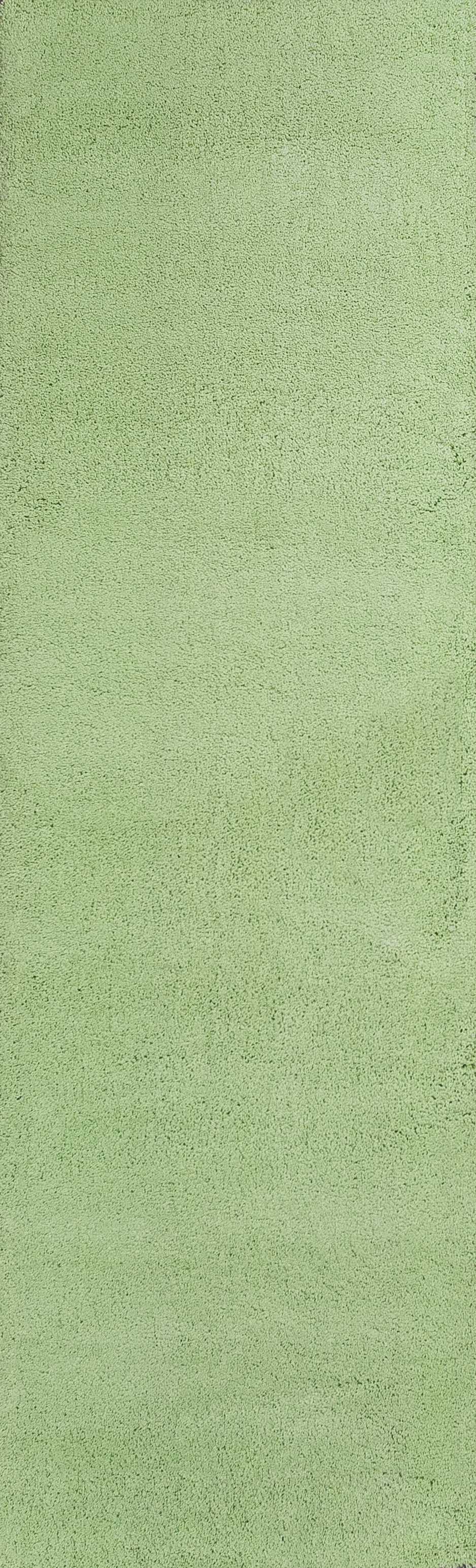 2' x 7' Runner Polyester Spearmint Green Area Rug