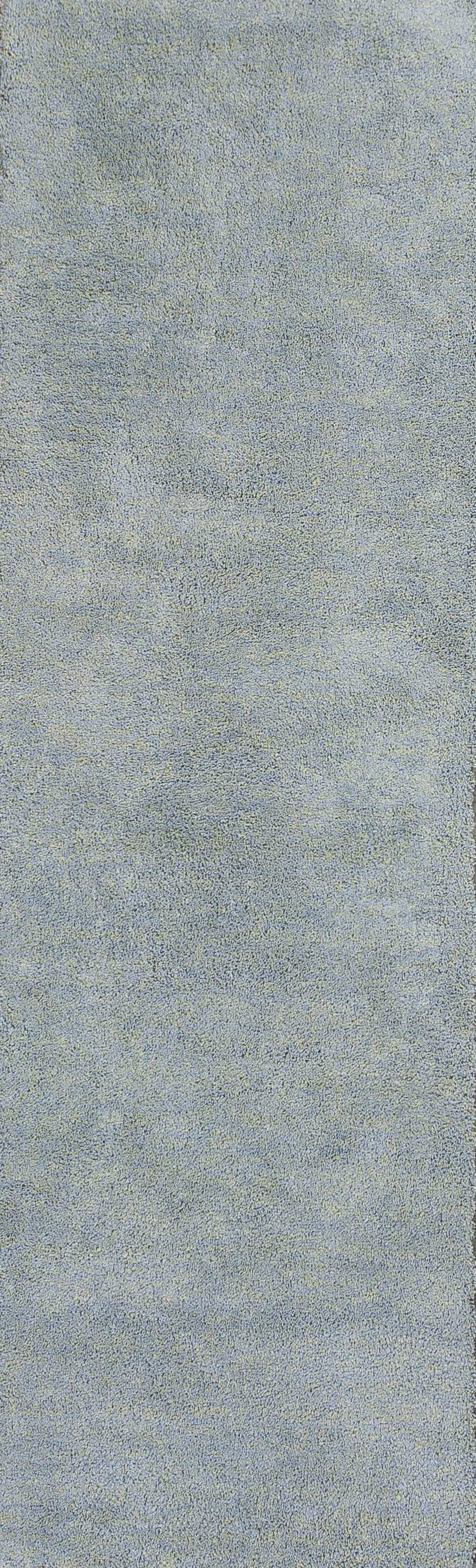 2' x 7' Runner Polyester Blue Heather Area Rug