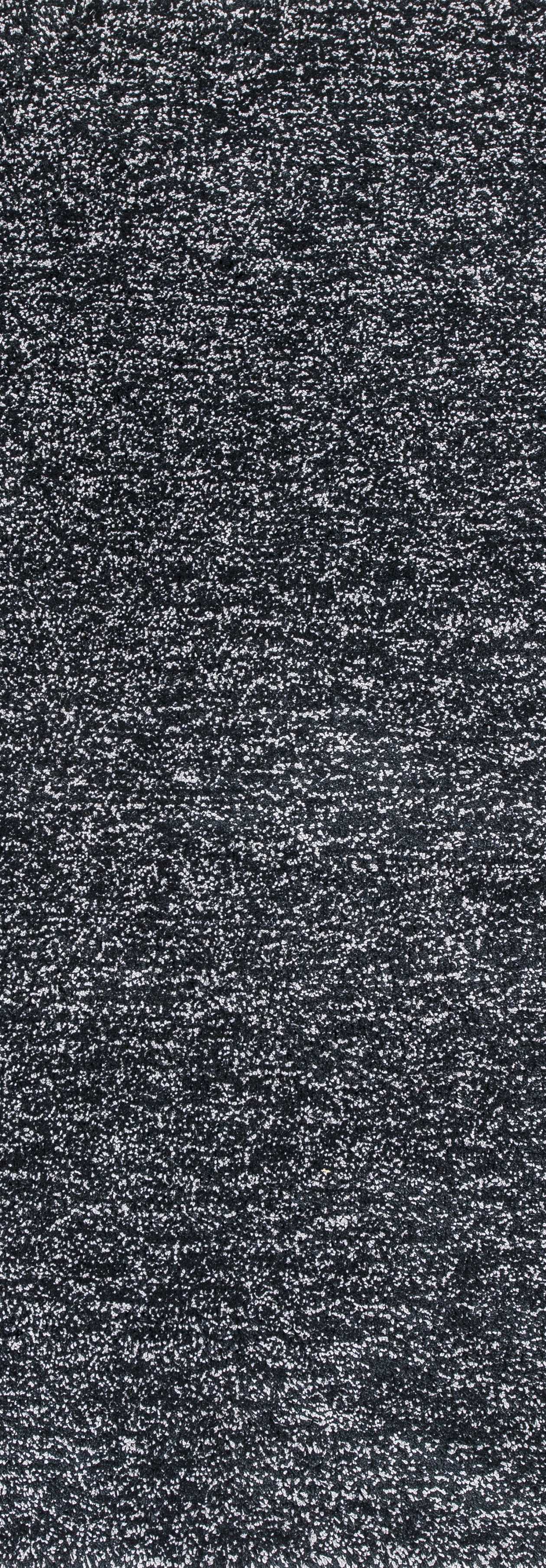 2' x 7' Runner Polyester Black Heather Area Rug