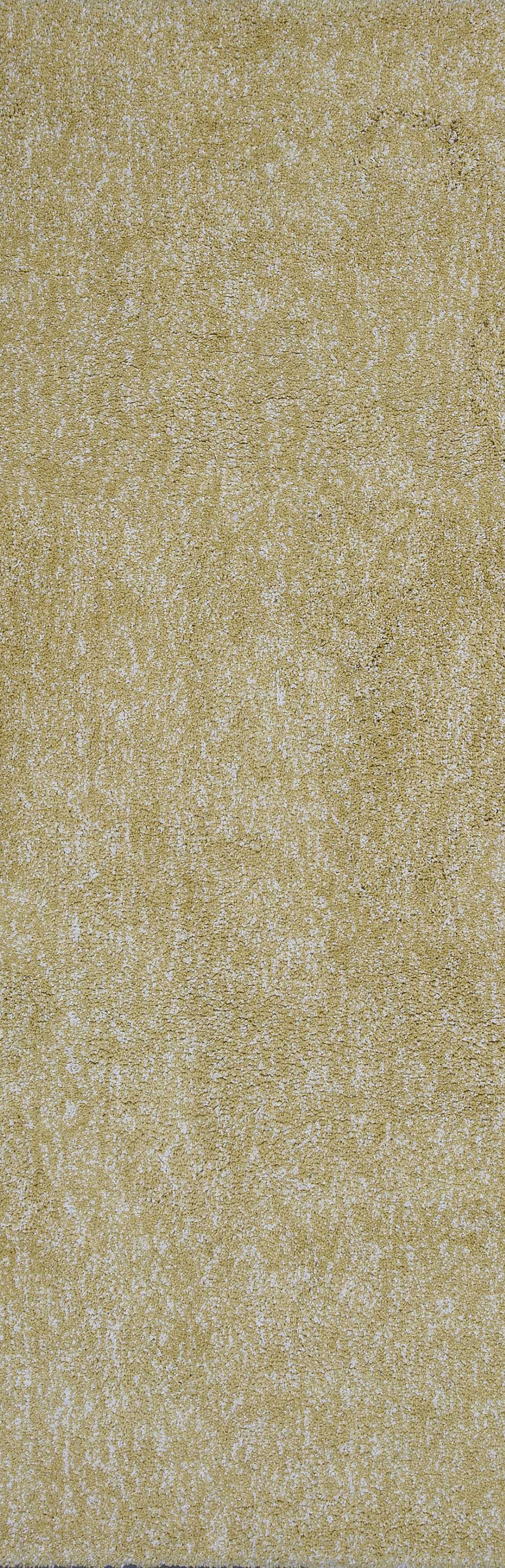 2' x 7' Runner Polyester Yellow Heather Area Rug