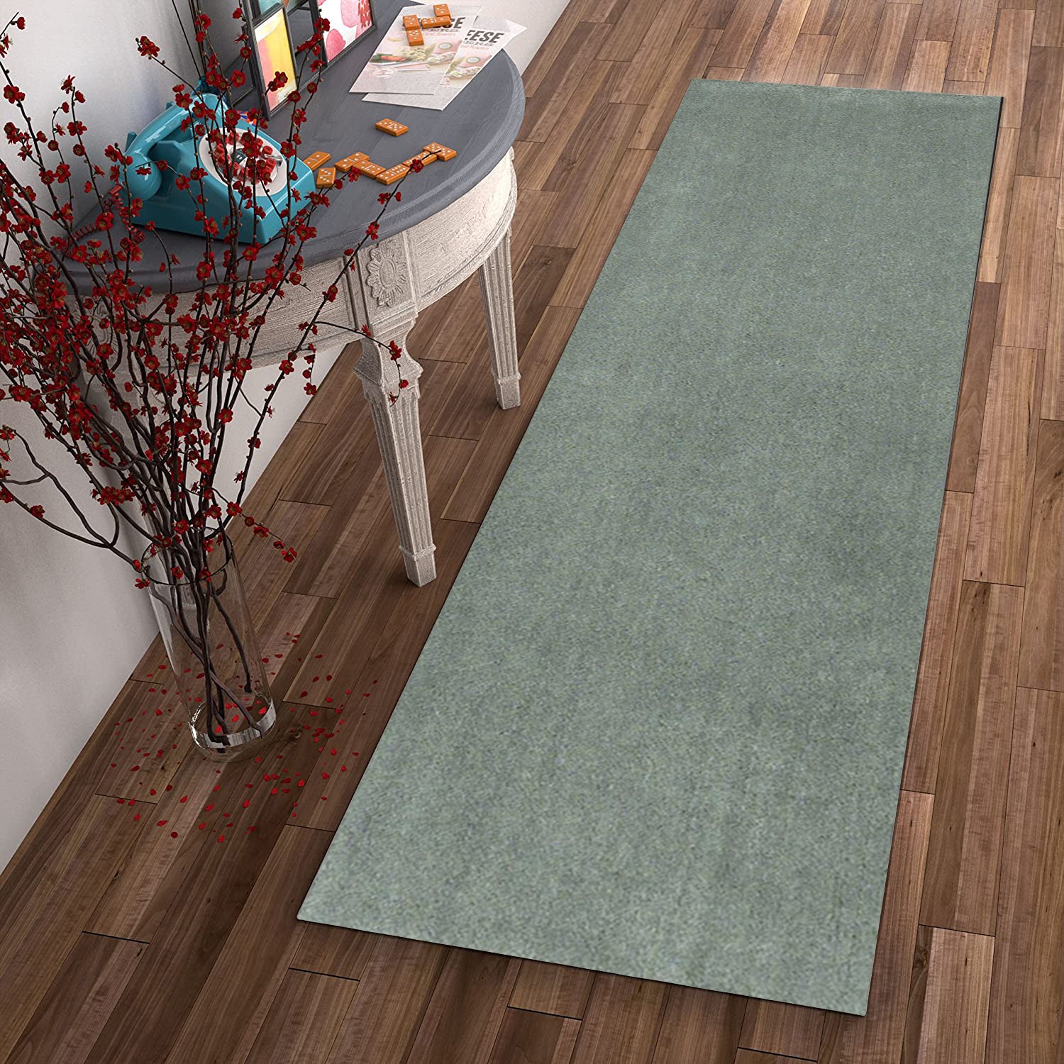 2' x 7' Runner Polyester Slate Area Rug