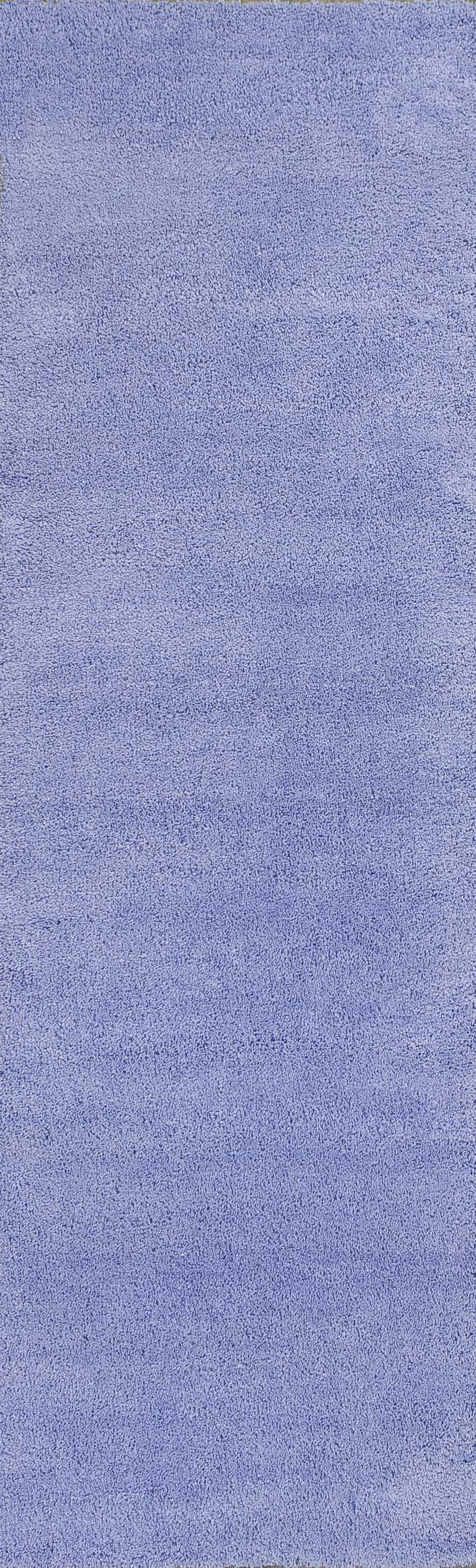 2' x 7' Runner Polyester Purple Area Rug