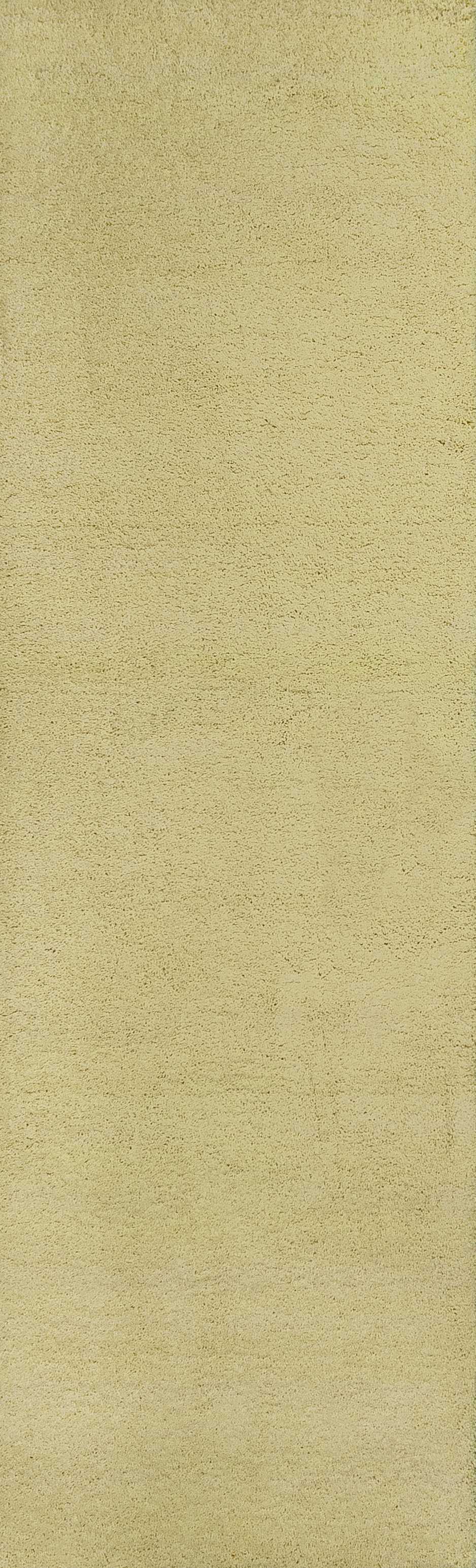 2' x 7' Runner Polyester Canary Yellow Area Rug