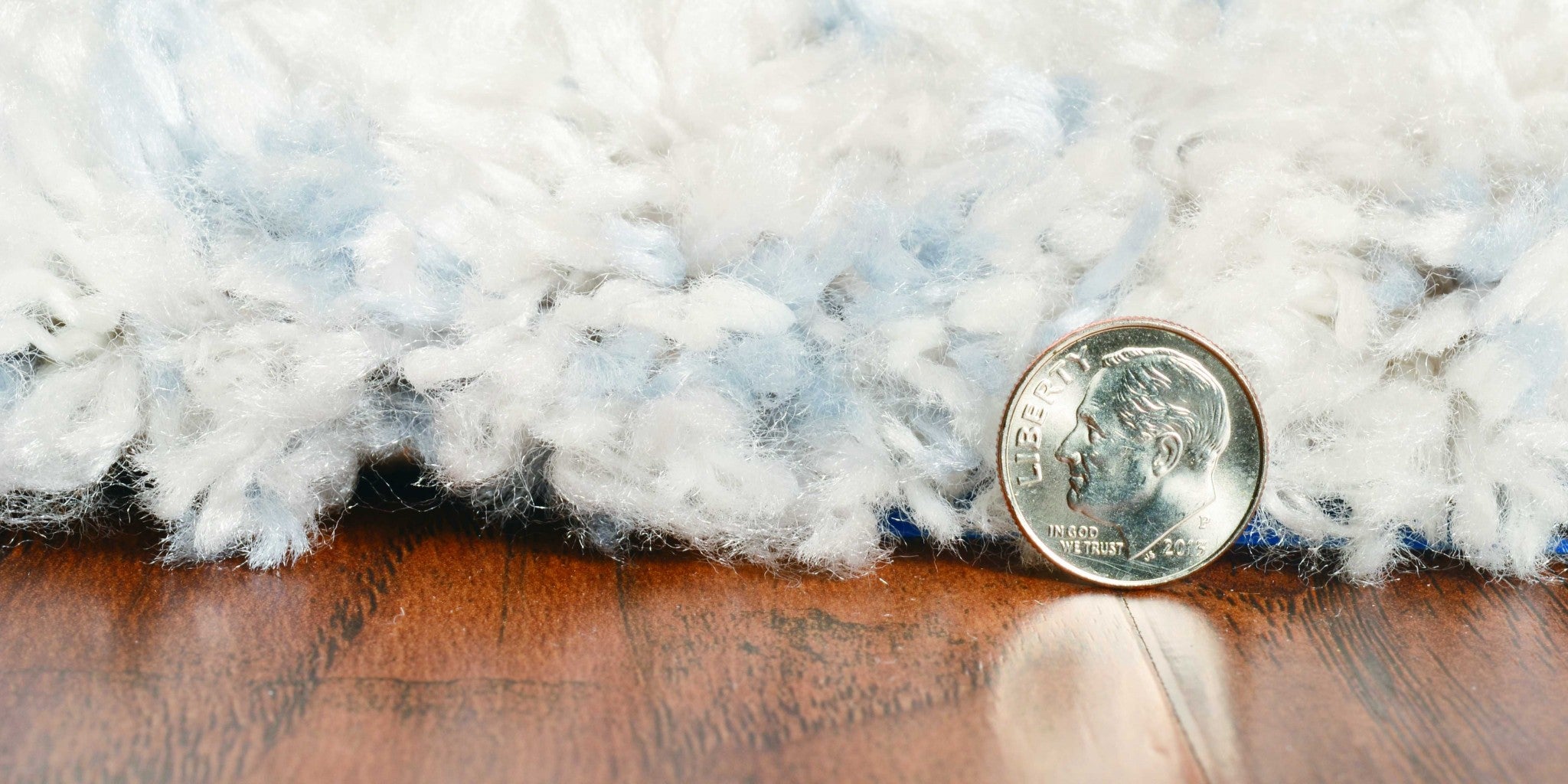 2' x 5' Polypropylene Ivory or Blue Area Rug