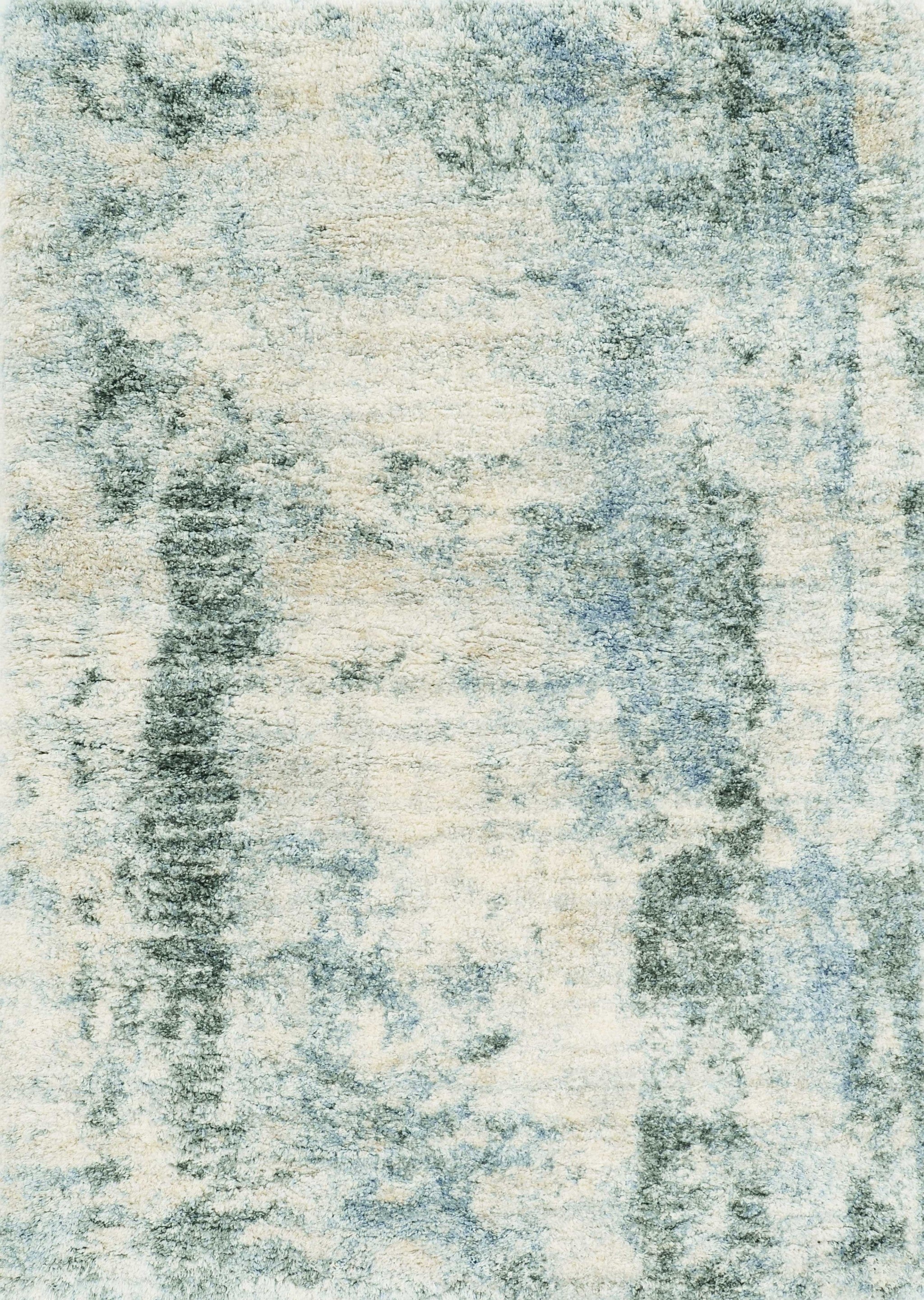 2' x 5' Polypropylene Ivory or Blue Area Rug