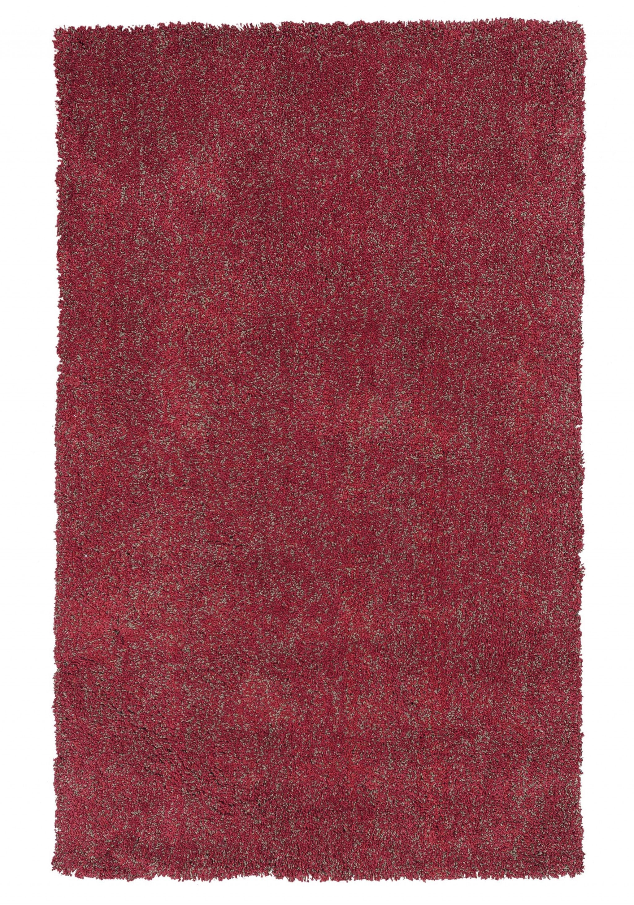 3' x 5' Polyester Red Heather Area Rug