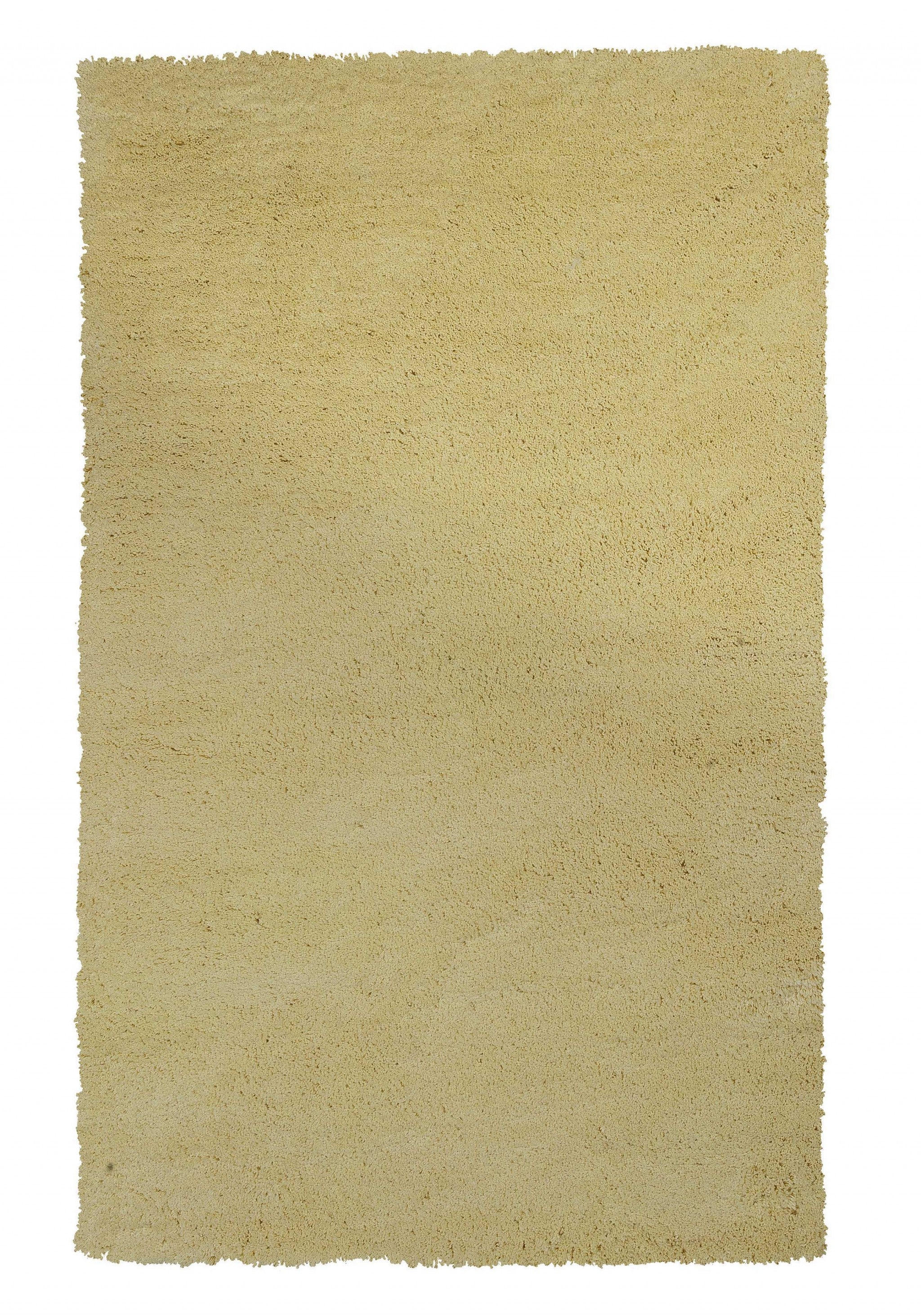 3' x 5' Polyester Canary Yellow Area Rug