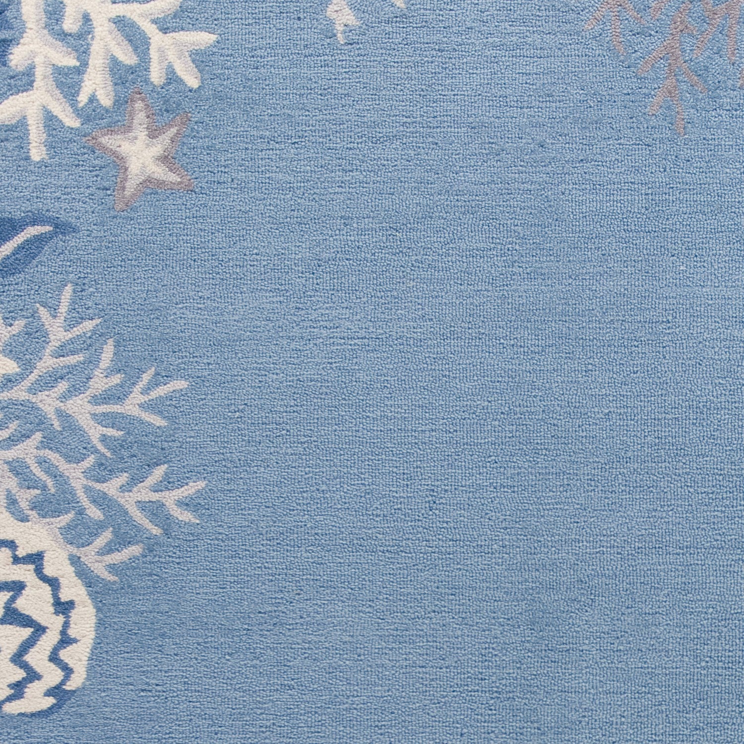 3' x 5' Polyester Sea Blue Area Rug