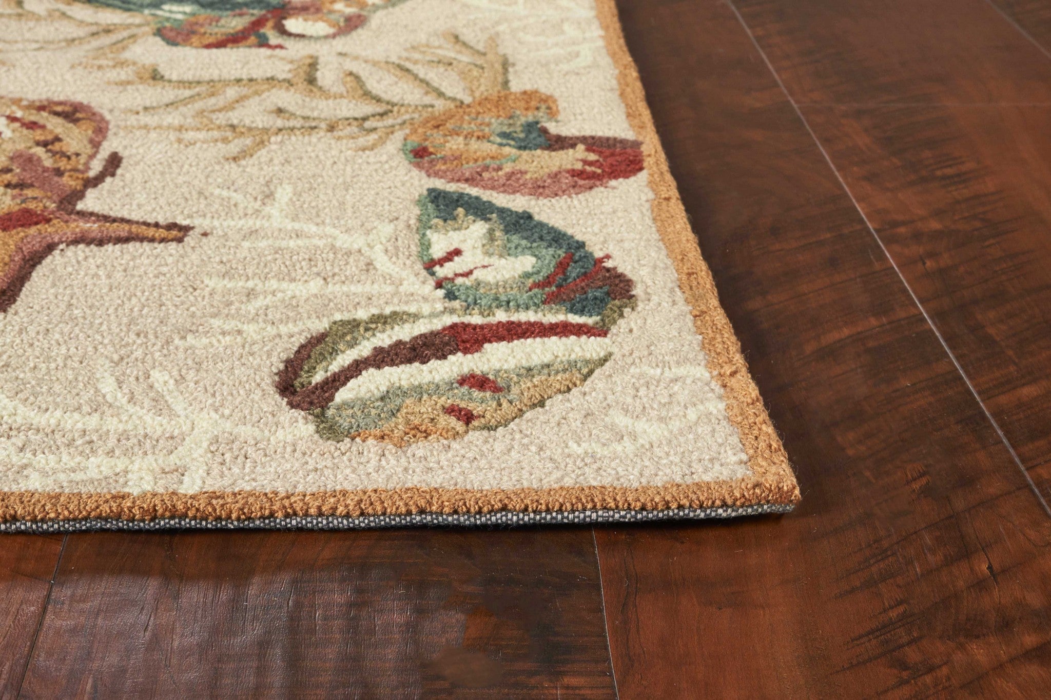 3' x 5' Polyester Beige Area Rug