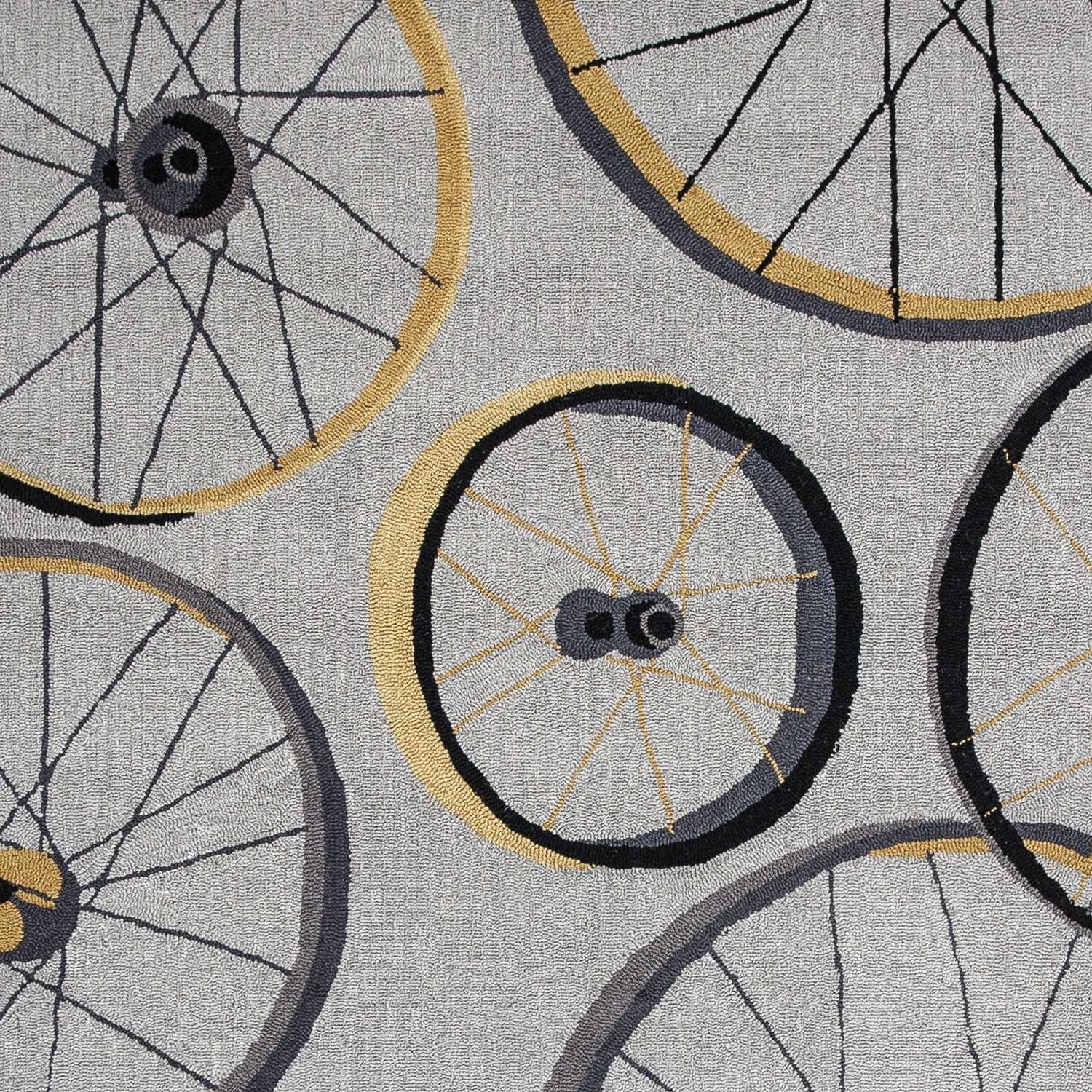 3' x 5' Polyester Grey Area Rug