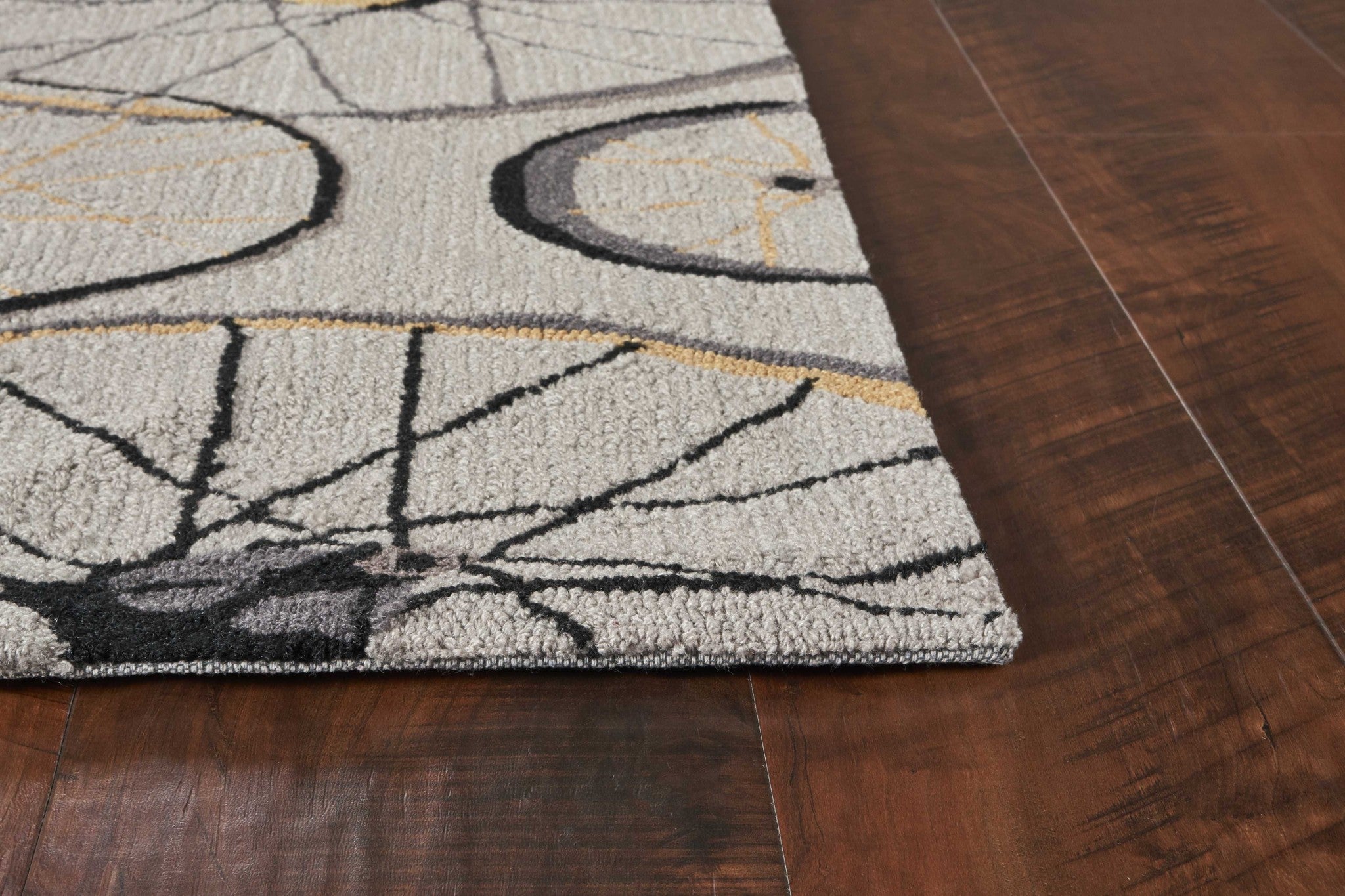 3' x 5' Polyester Grey Area Rug