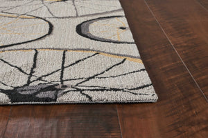 3' x 5' Polyester Grey Area Rug