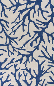 3' x 5' Polyester Ivory or Blue Area Rug