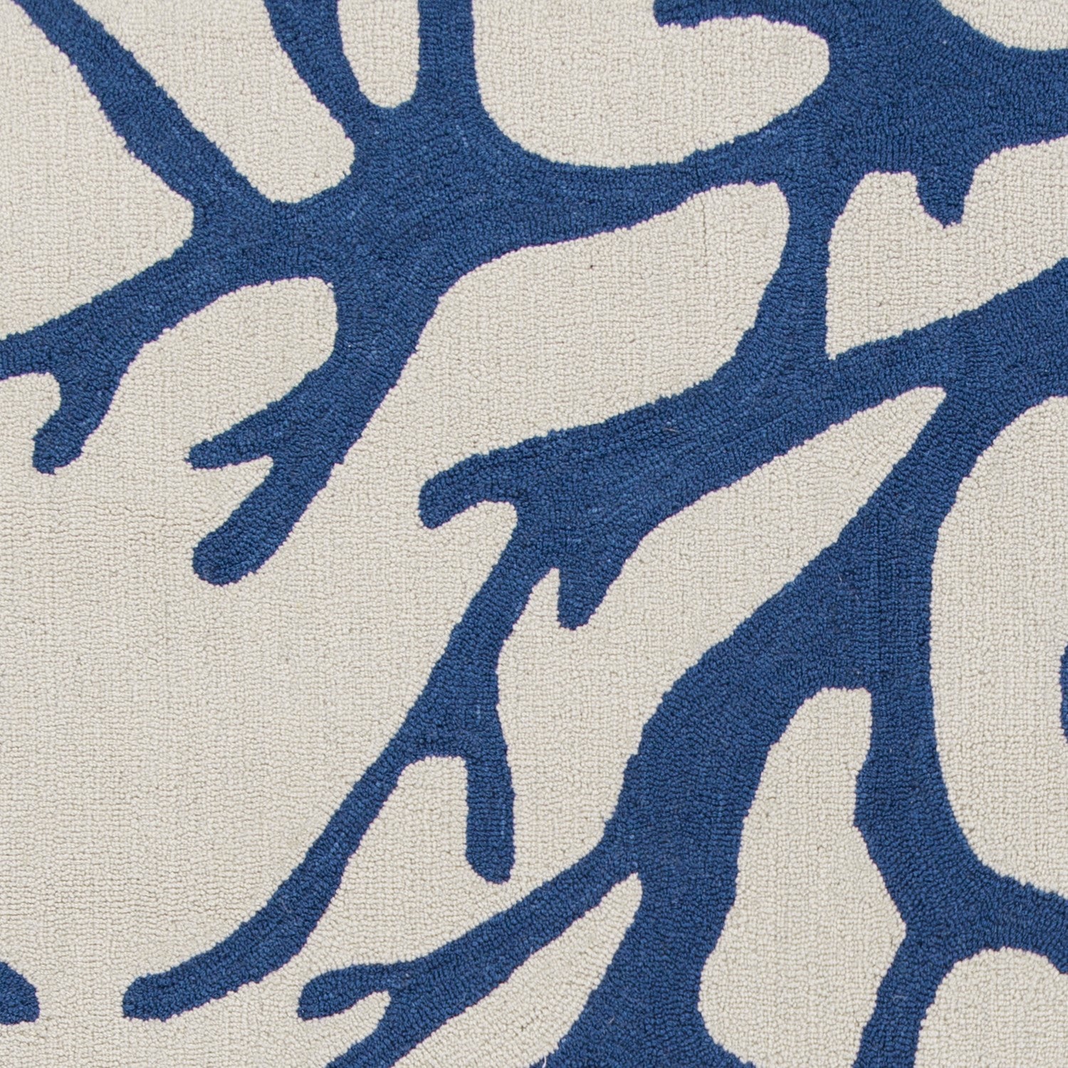 3' x 5' Polyester Ivory or Blue Area Rug