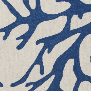 3' x 5' Polyester Ivory or Blue Area Rug