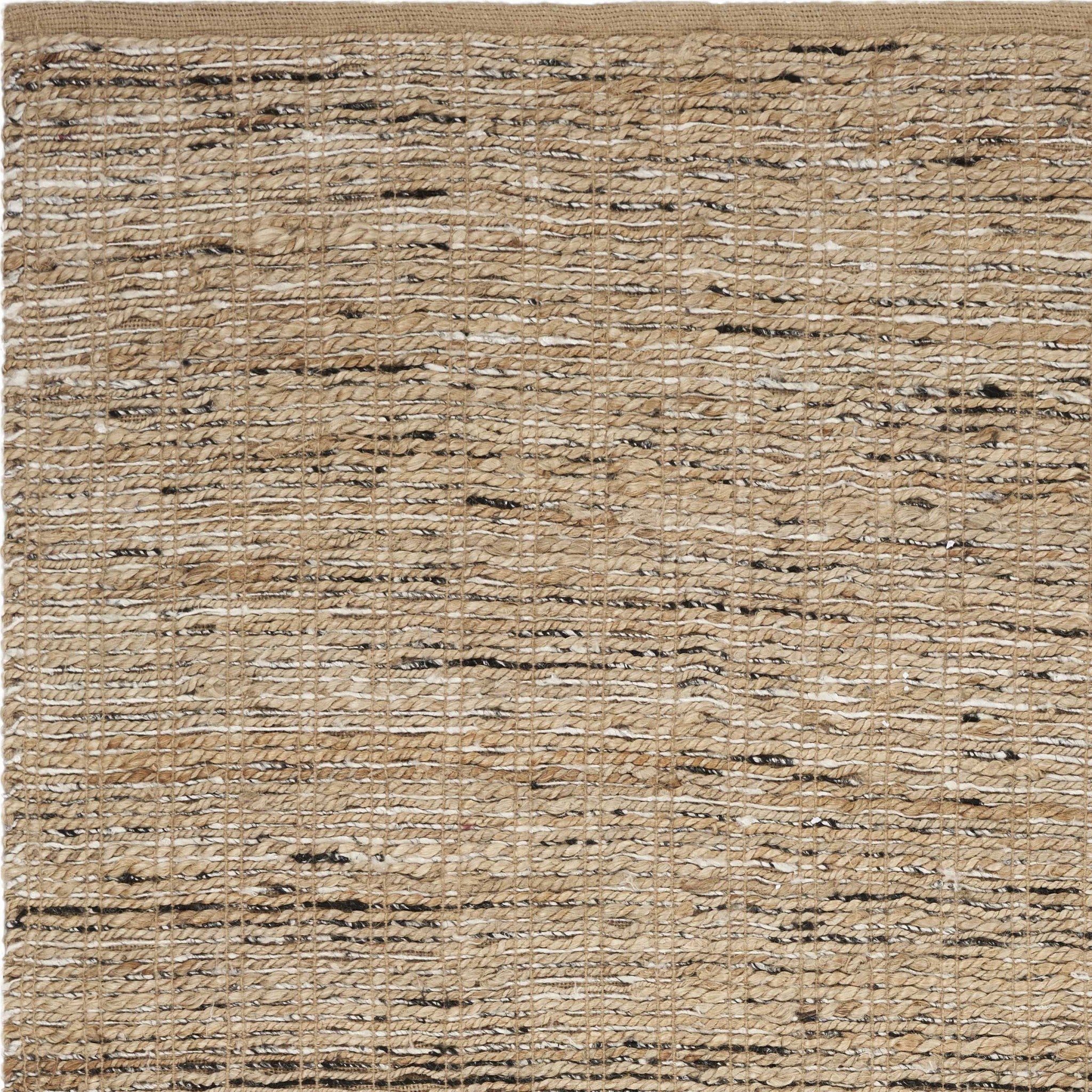 3' x 5' Jute Black Area Rug
