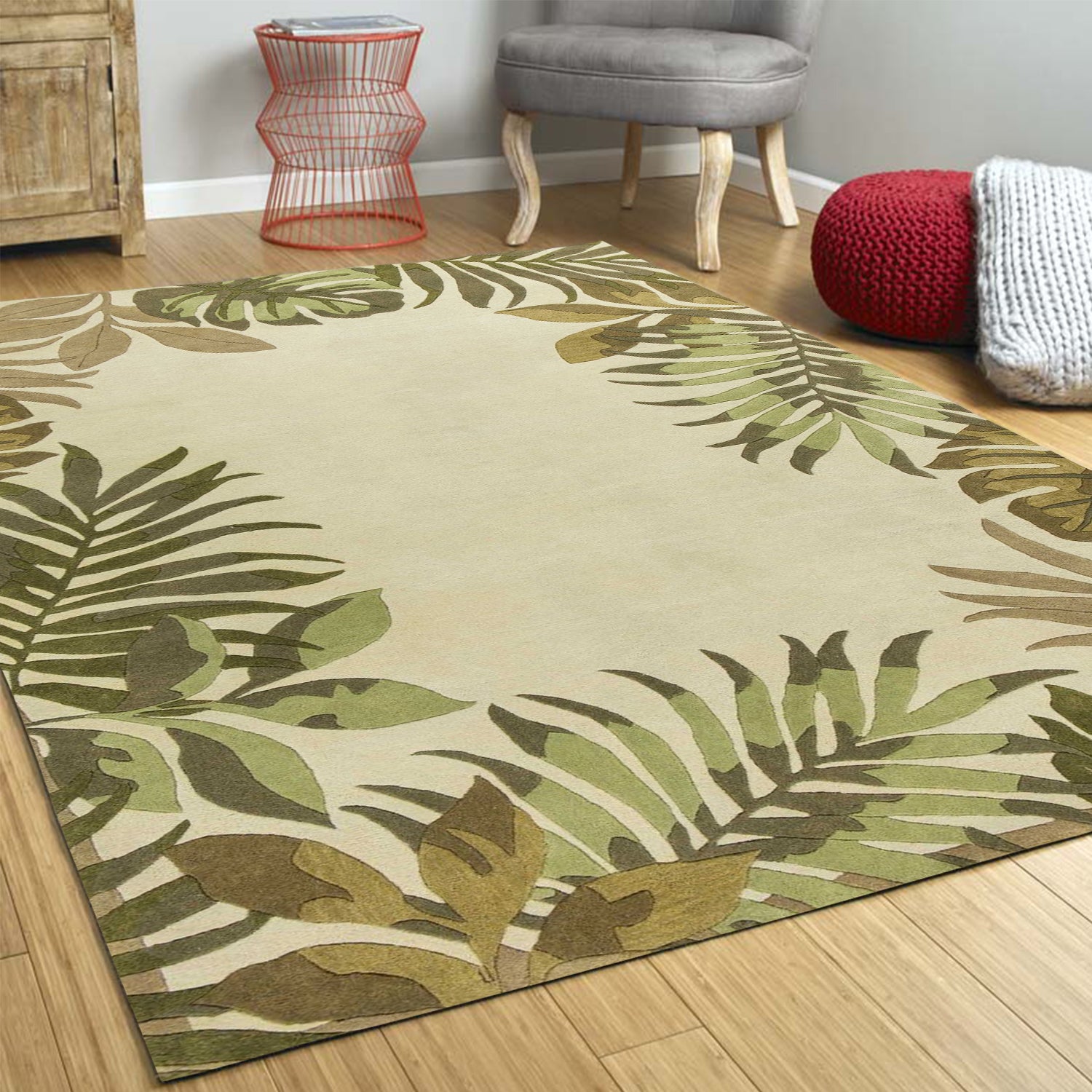 30" X 50" Wool Ivory  Area Rug
