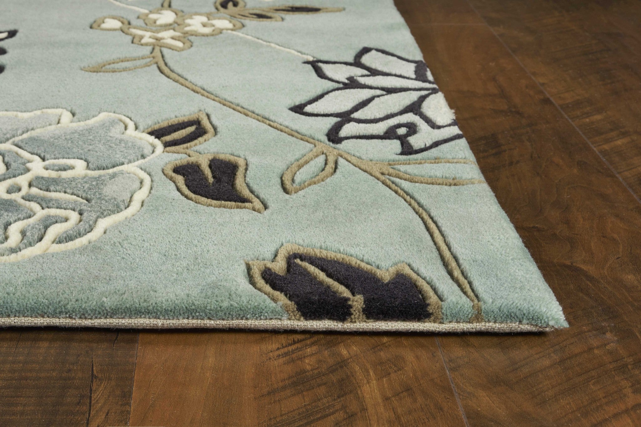 30" x 50" Wool Blue or  Beige Area Rug