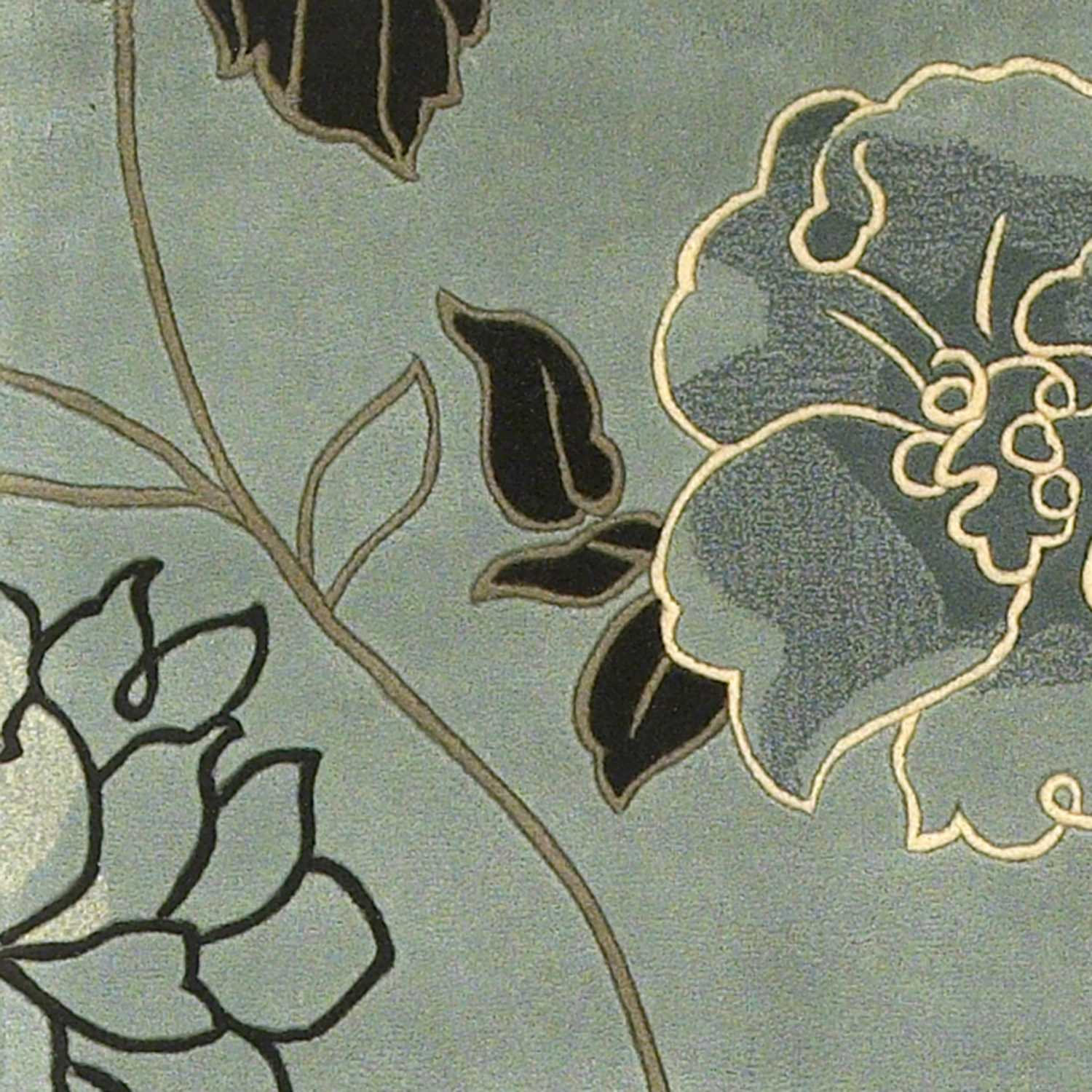 30" x 50" Wool Blue or  Beige Area Rug