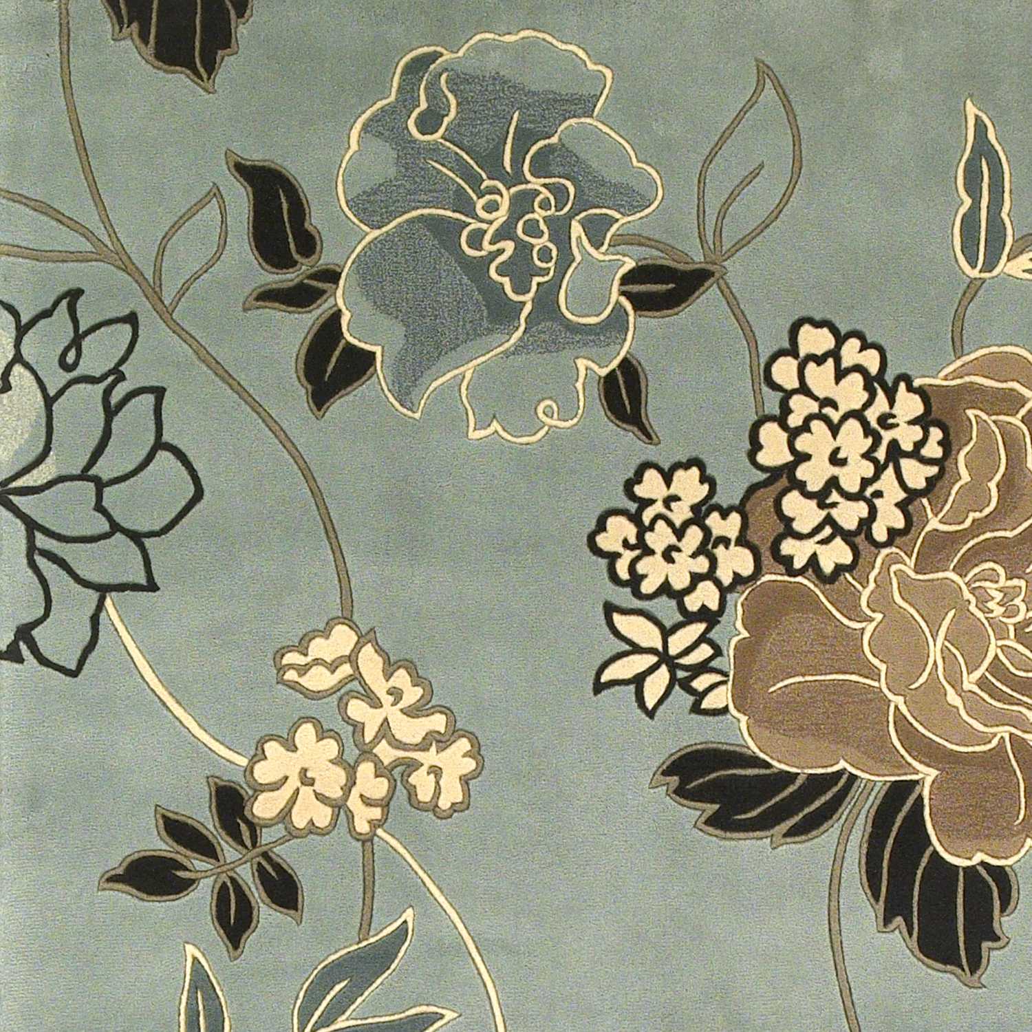 30" x 50" Wool Blue or  Beige Area Rug