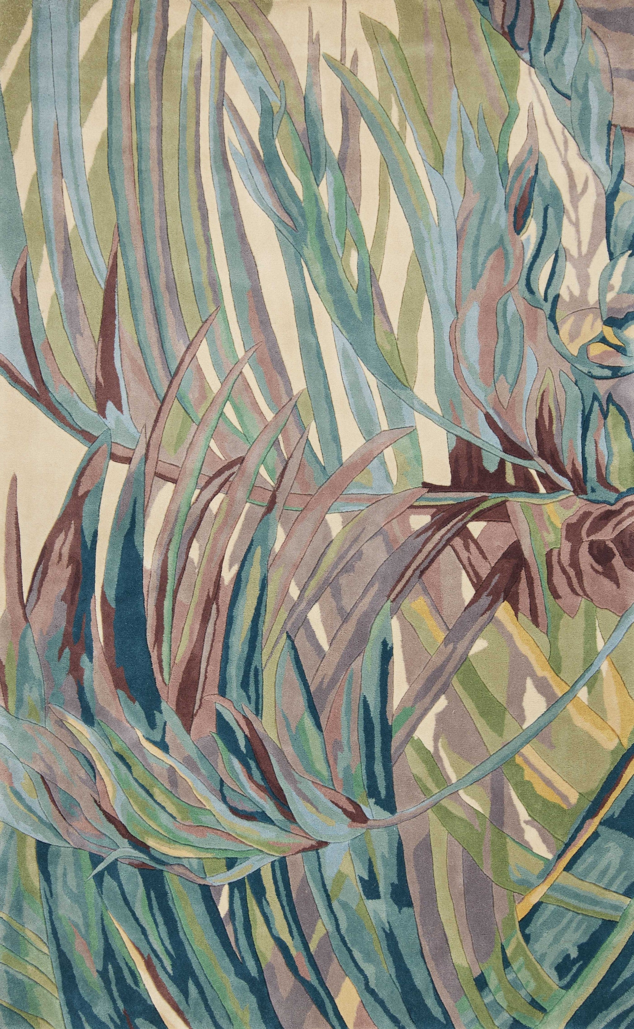 30" x 50" Wool Ivory or Lilac Area Rug