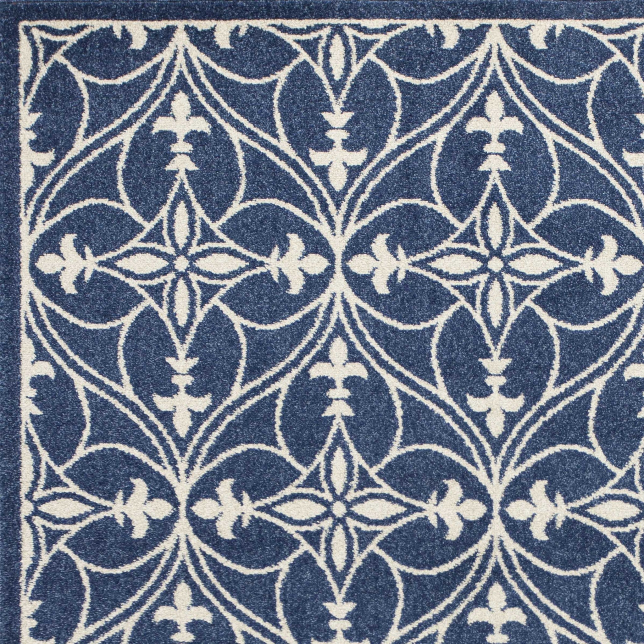 5' x 7' UV treated Polypropylene Denim Area Rug