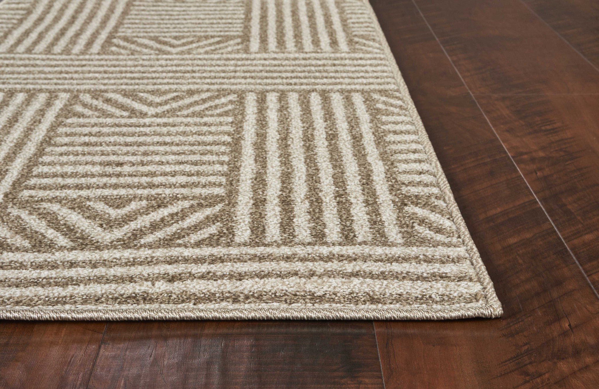 5' x 7' UV treated Polypropylene Beige Area Rug