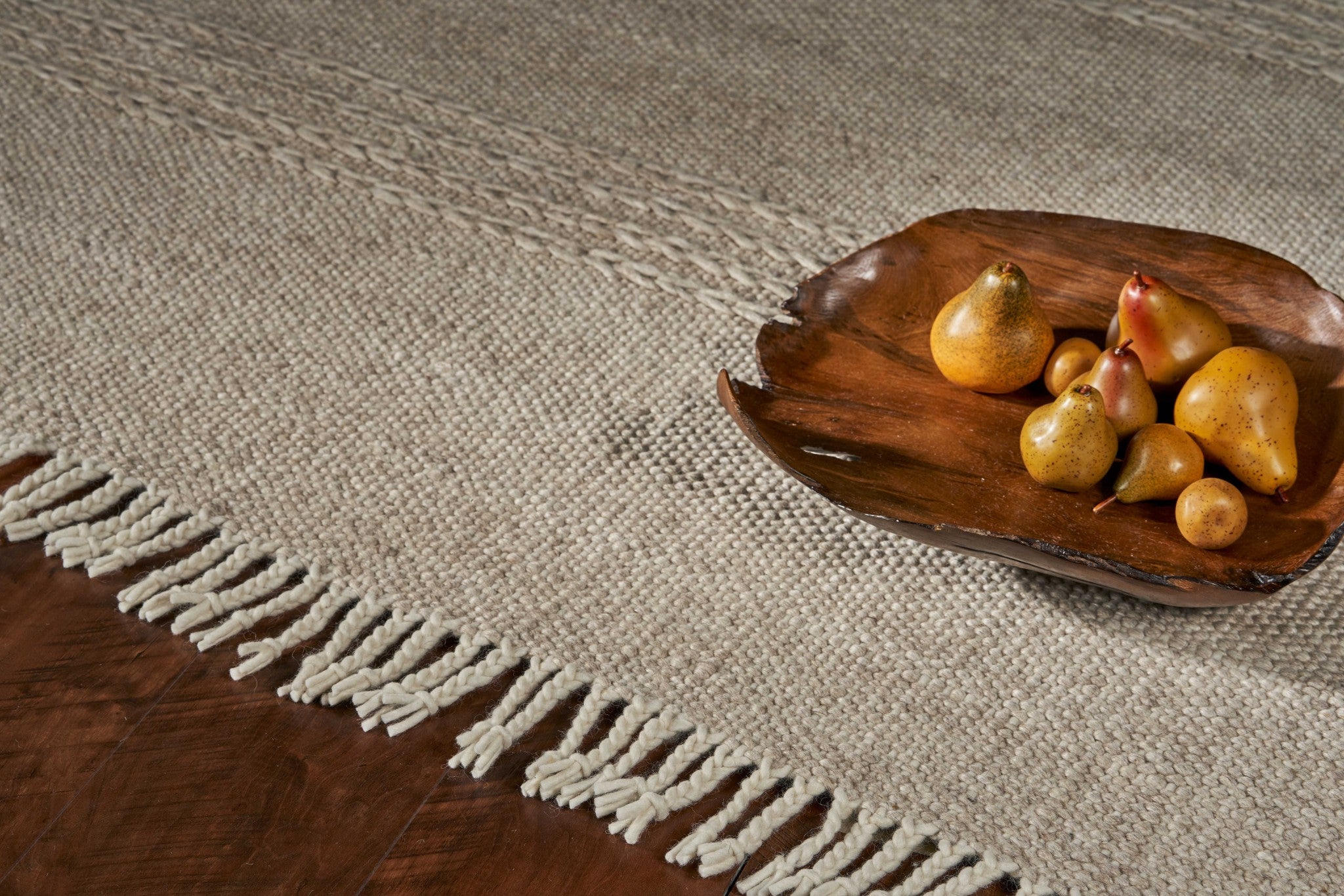3' x 5' Wool Natural Area Rug