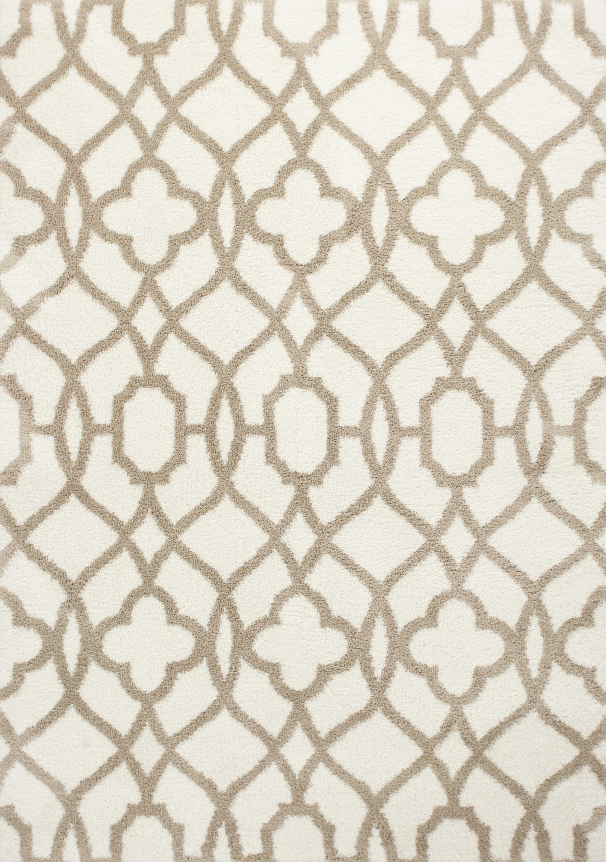 3' x 5' Microfiber Ivory or Beige Area Rug