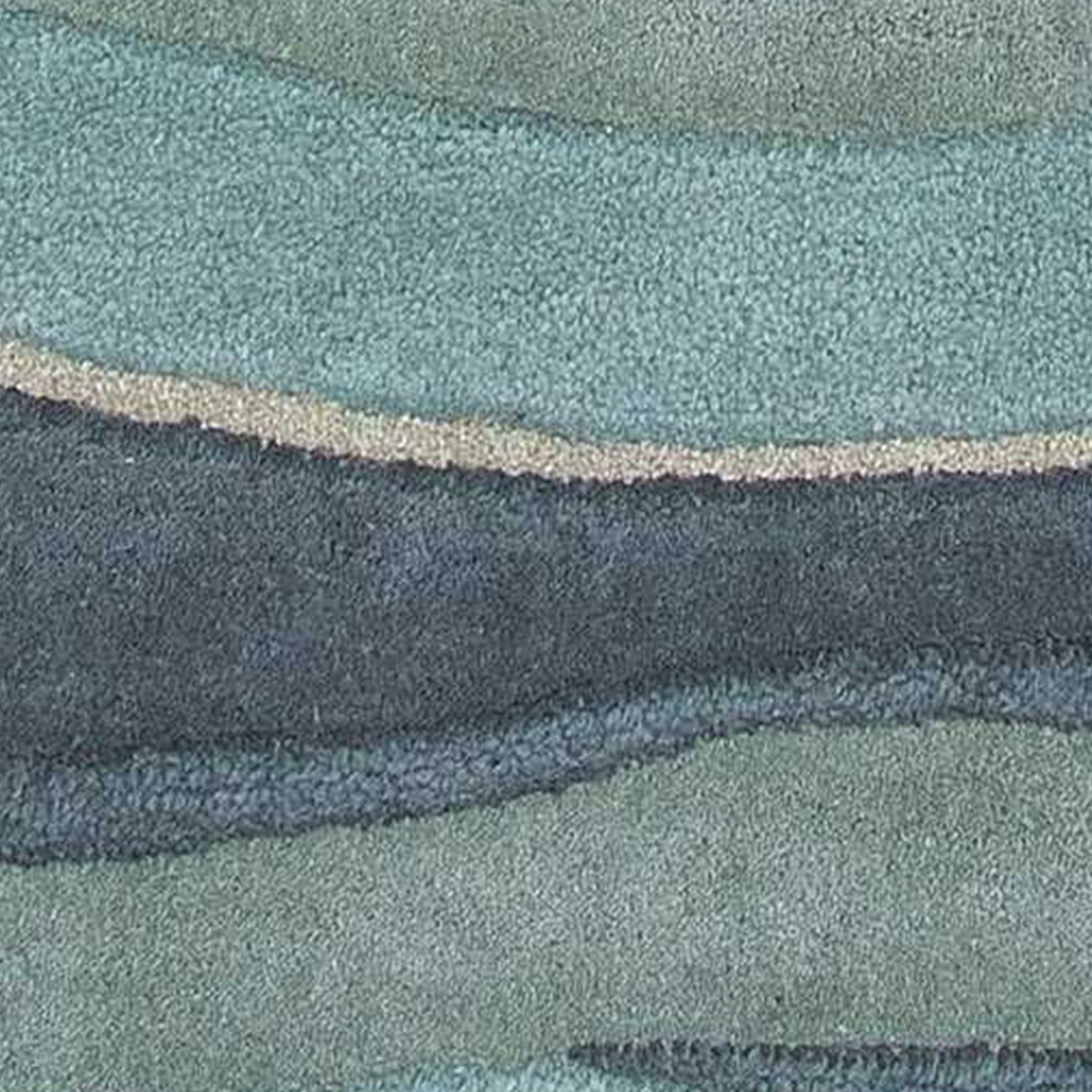 2' x 7' Runner Wool Ocean Area Rug