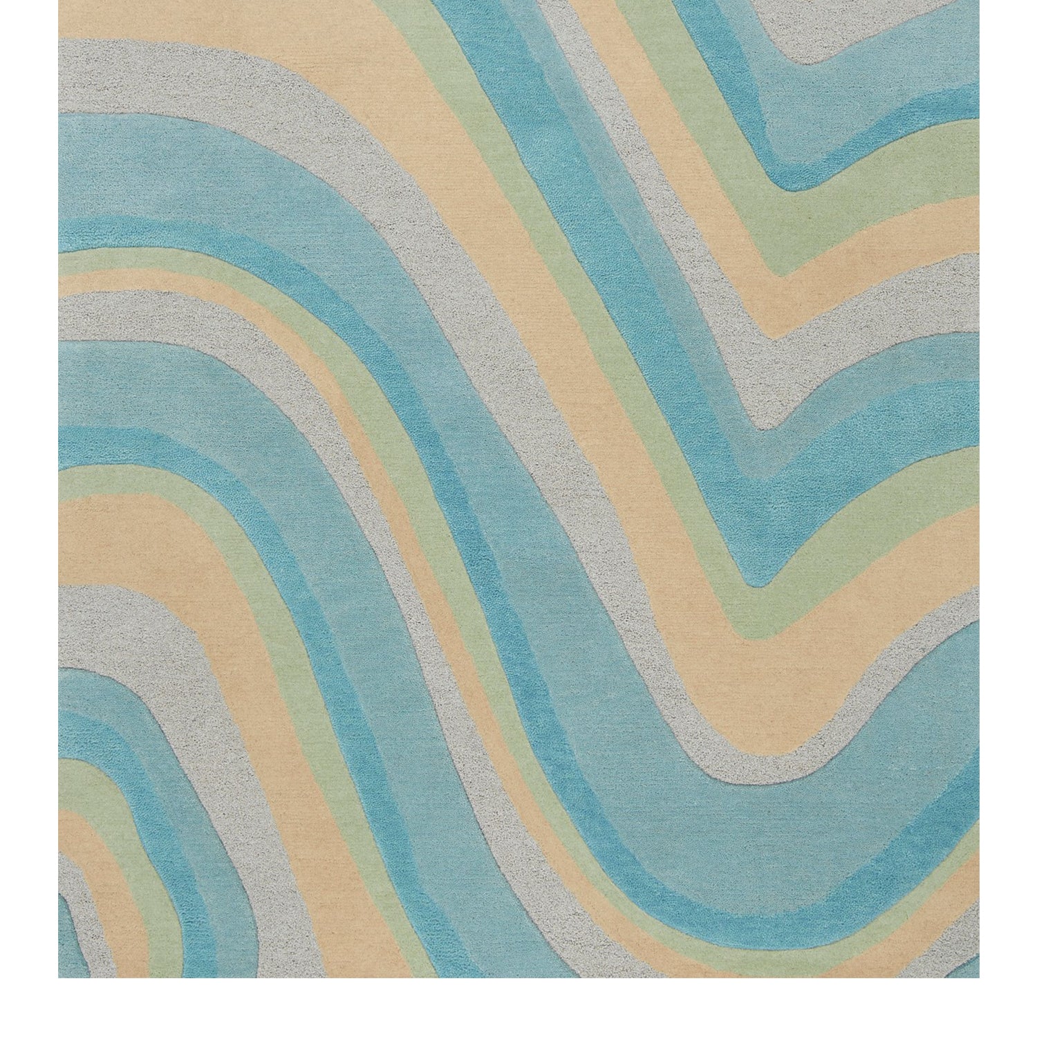 2' x 7' Runner Wool Ocean Area Rug
