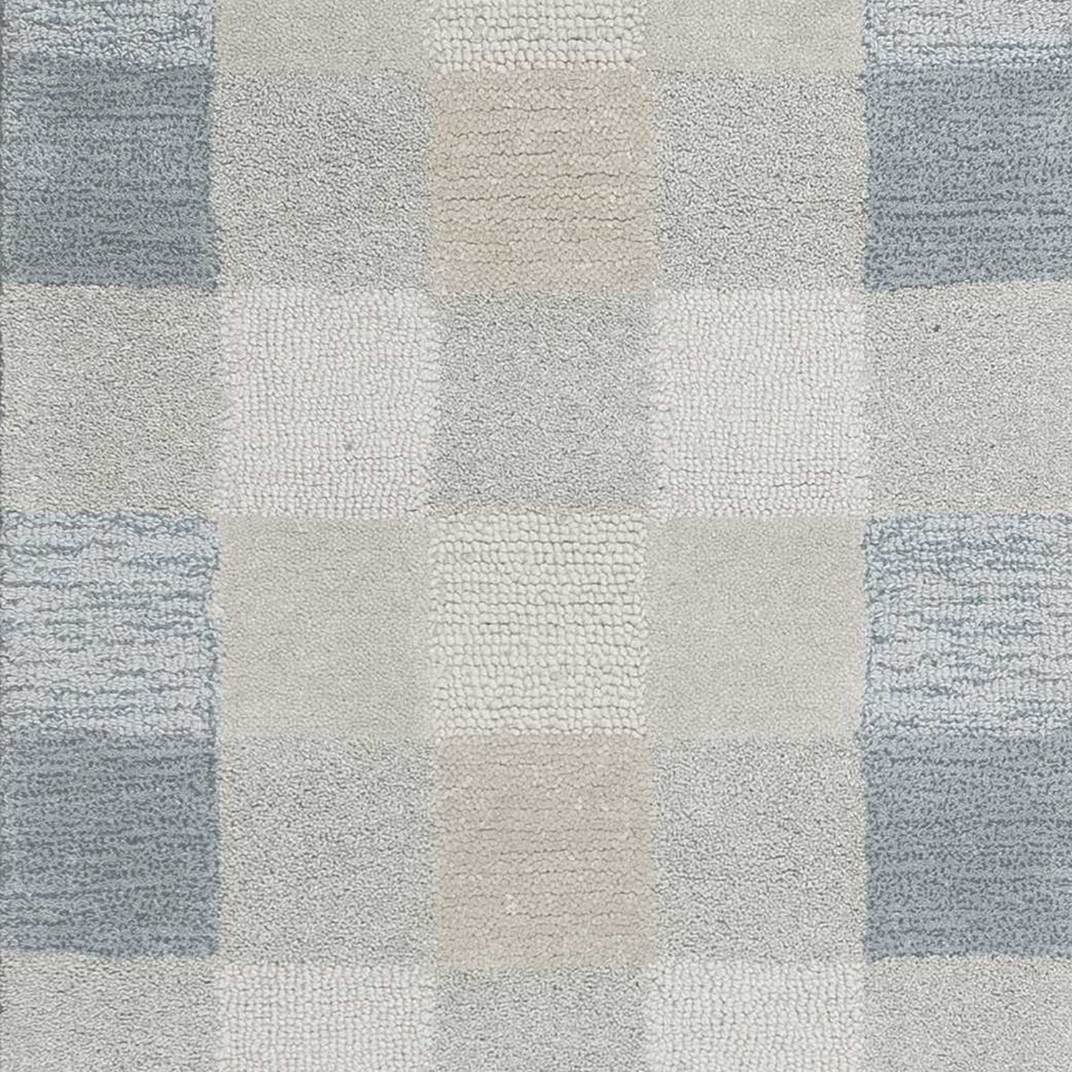 2' x 7' Runner Wool Light Blue Area Rug