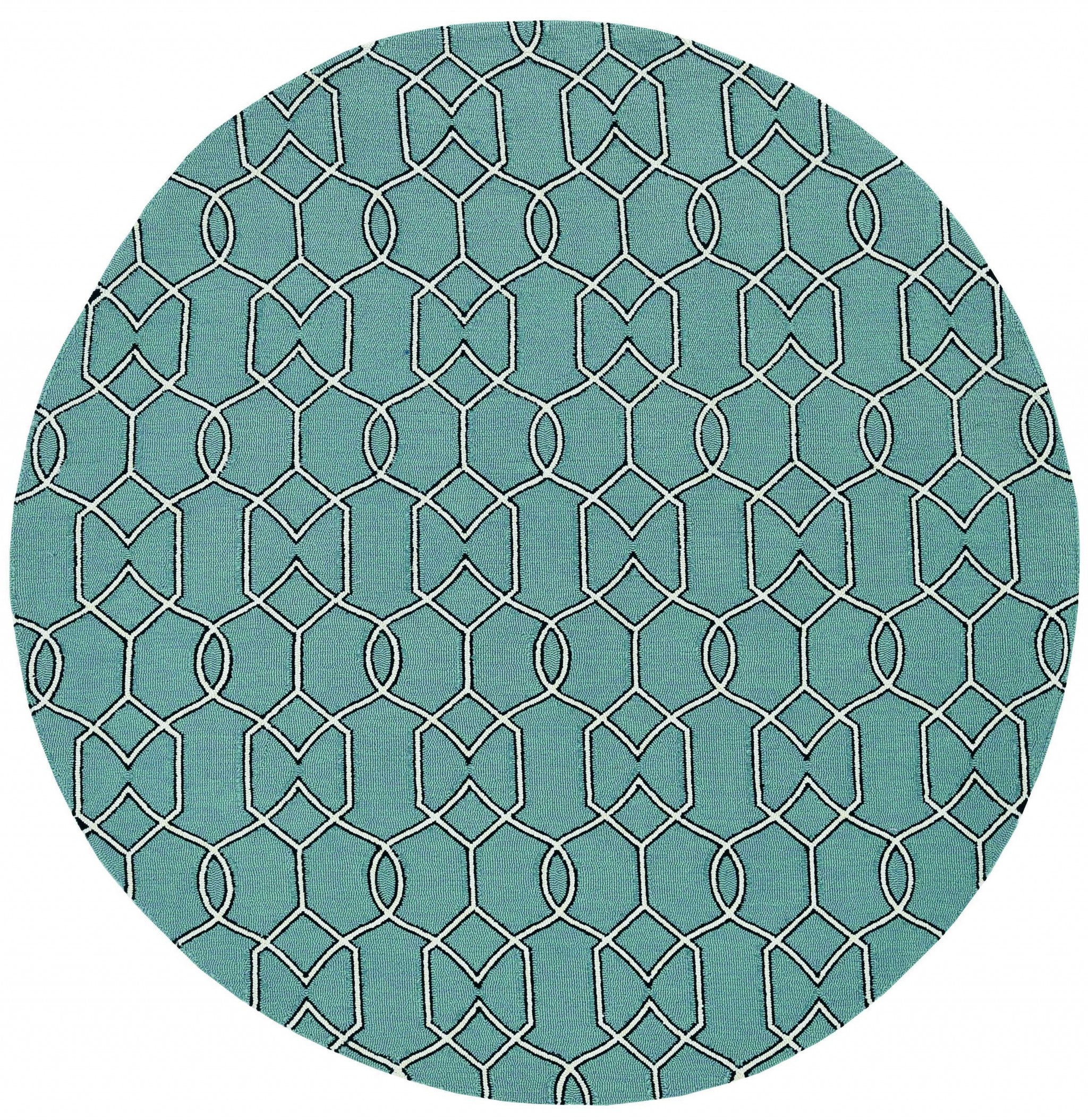 7' Round  UV treated Polypropylene Spa Area Rug