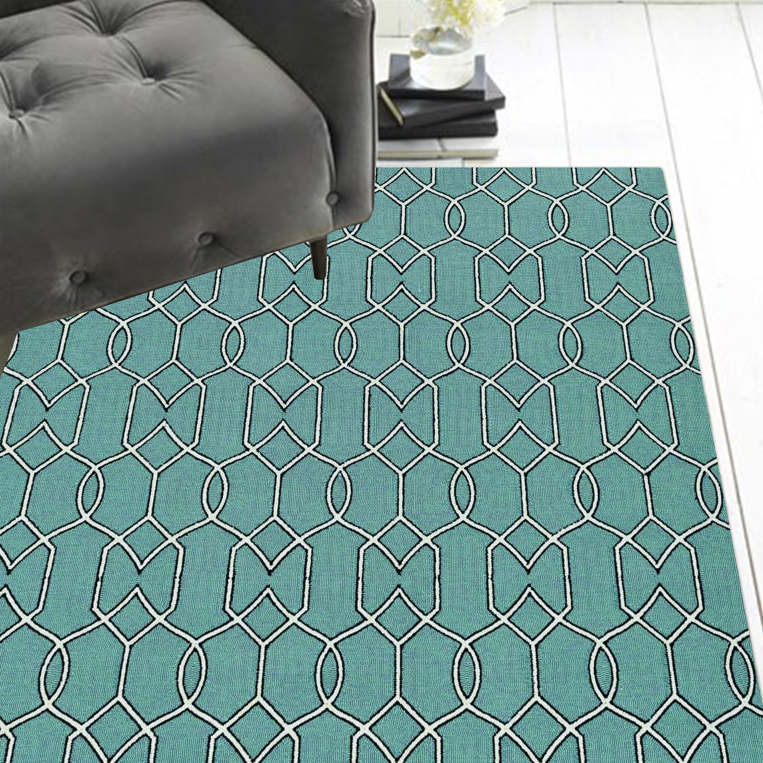 7' Square   UV treated Polypropylene Spa Area Rug
