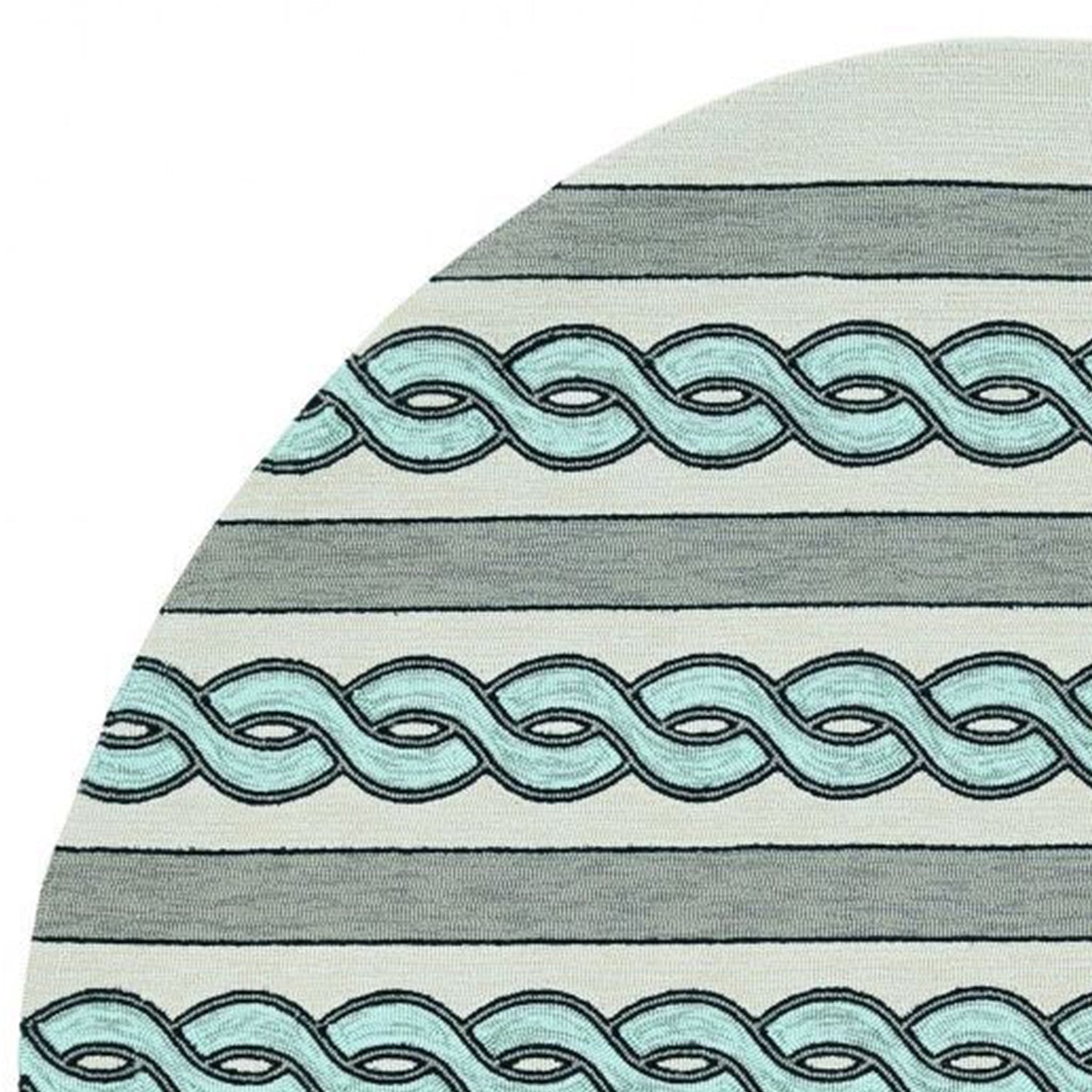 7' Round  UV treated Polypropylene Ivory or Spa Area Rug