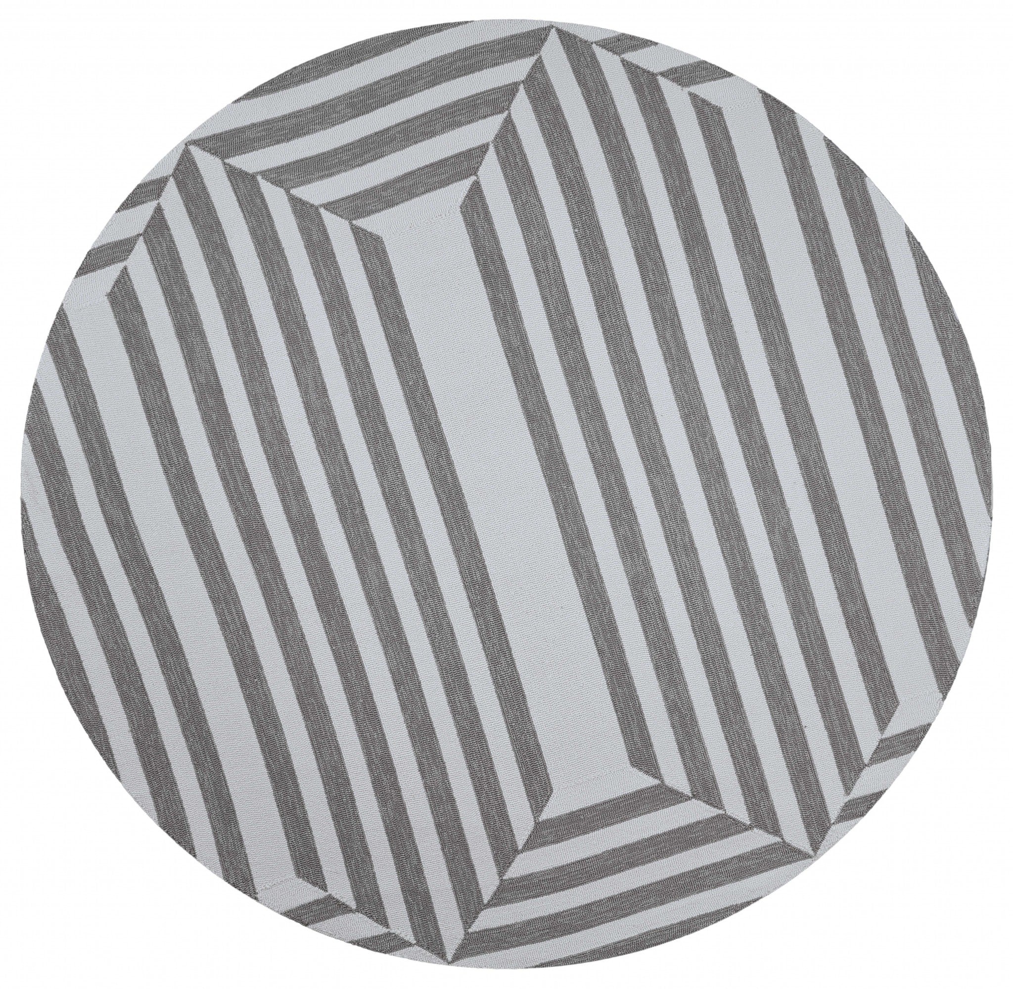 7' Round  UV treated Polypropylene Oatmeal Area Rug