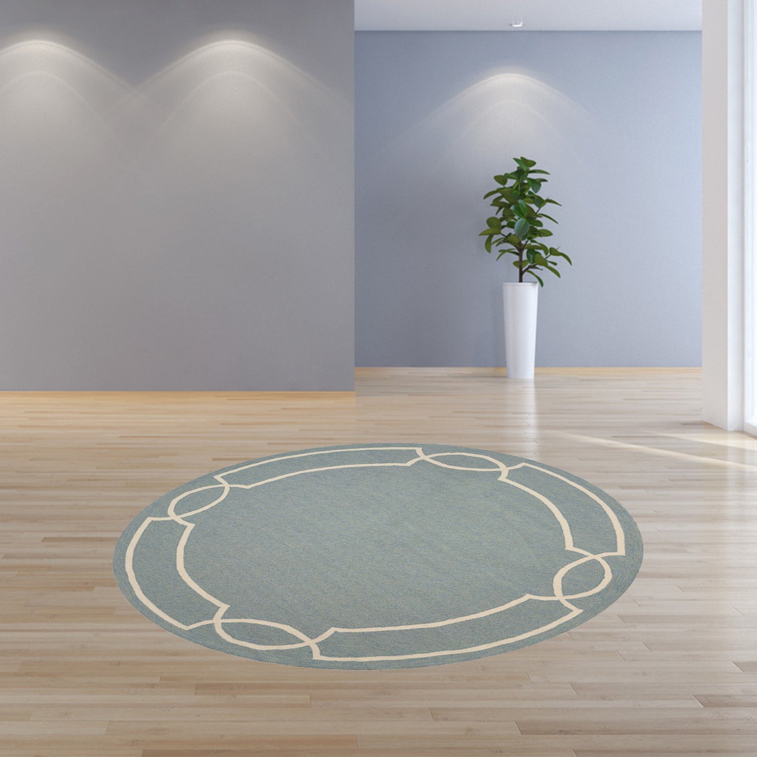 7' Round  UV treated Polypropylene Spa Area Rug
