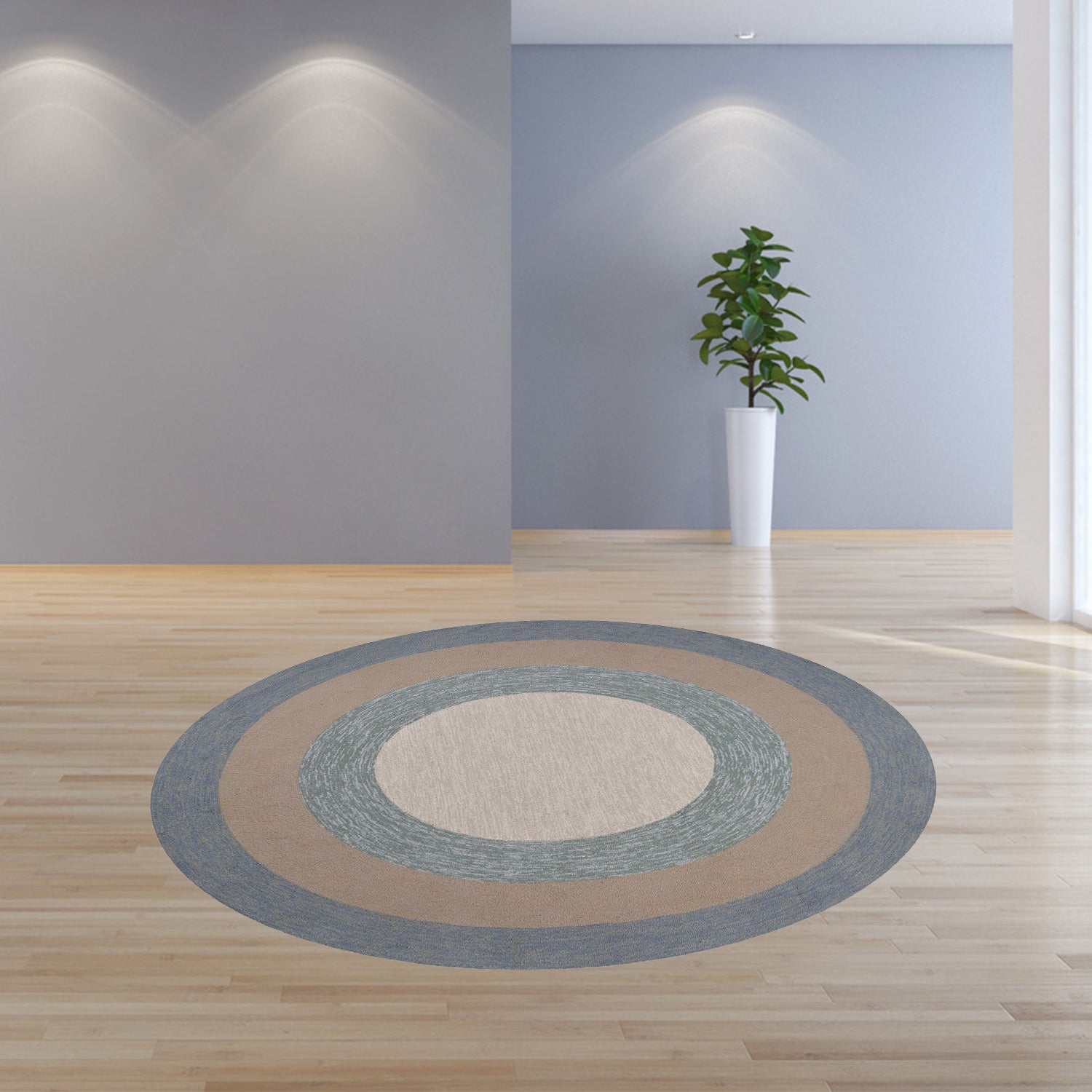 7' Round  UV treated Polypropylene Spa Area Rug
