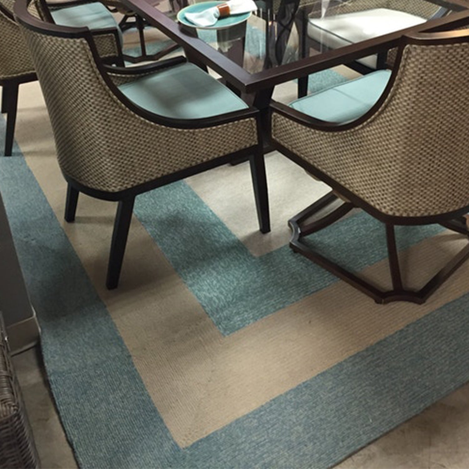 7' Square   UV treated Polypropylene Spa Area Rug