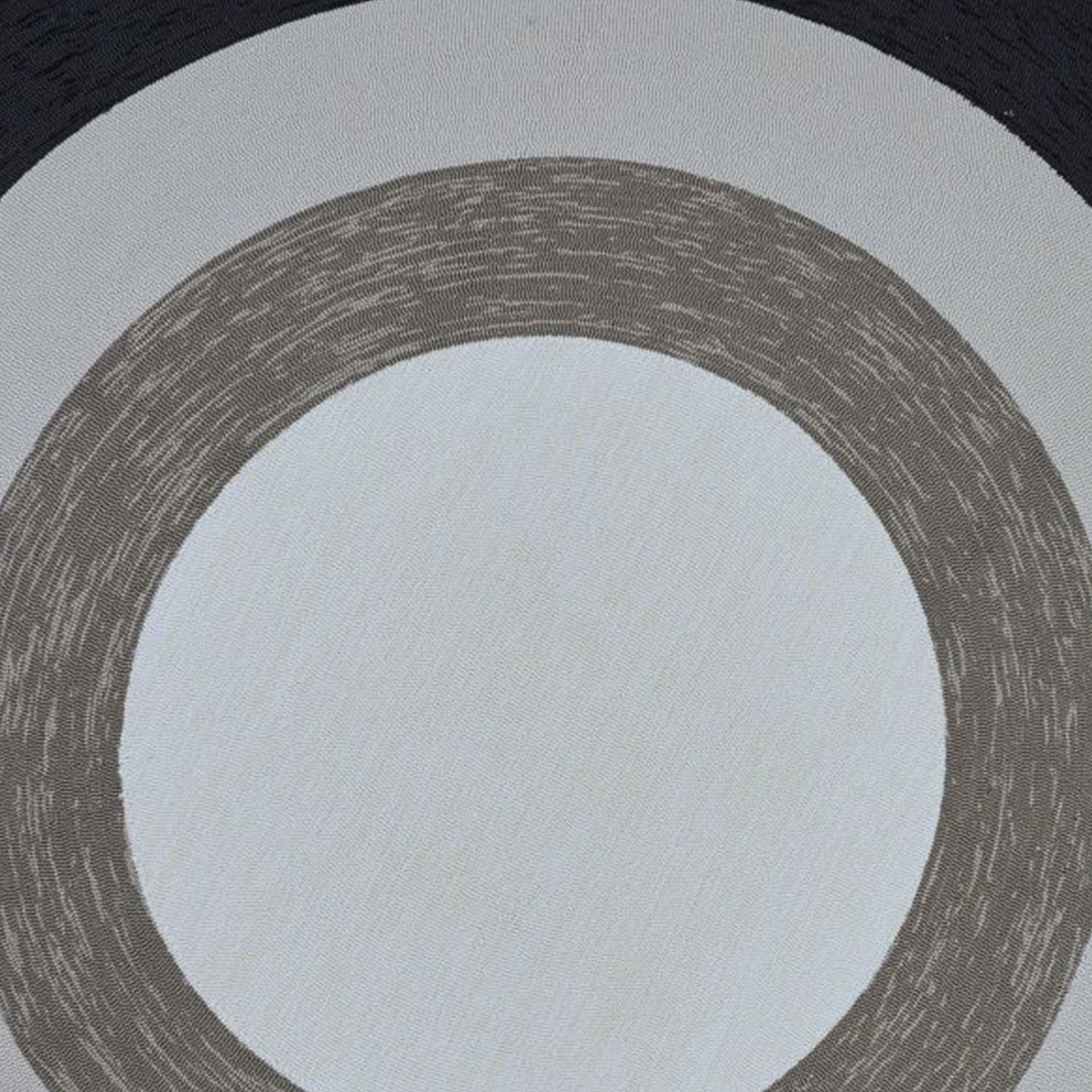 7' Round  UV treated Polypropylene Charcoal Area Rug