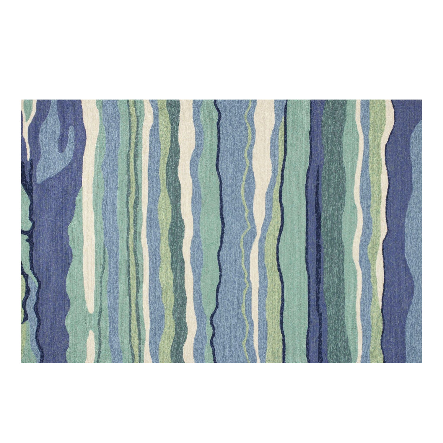 7' Round UV treated Polypropylene Ocean Area Rug